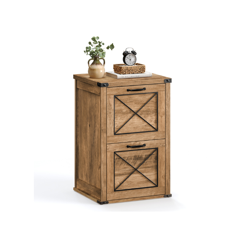 Filing Cabinet with 2 File Drawers - Rustic Walnut