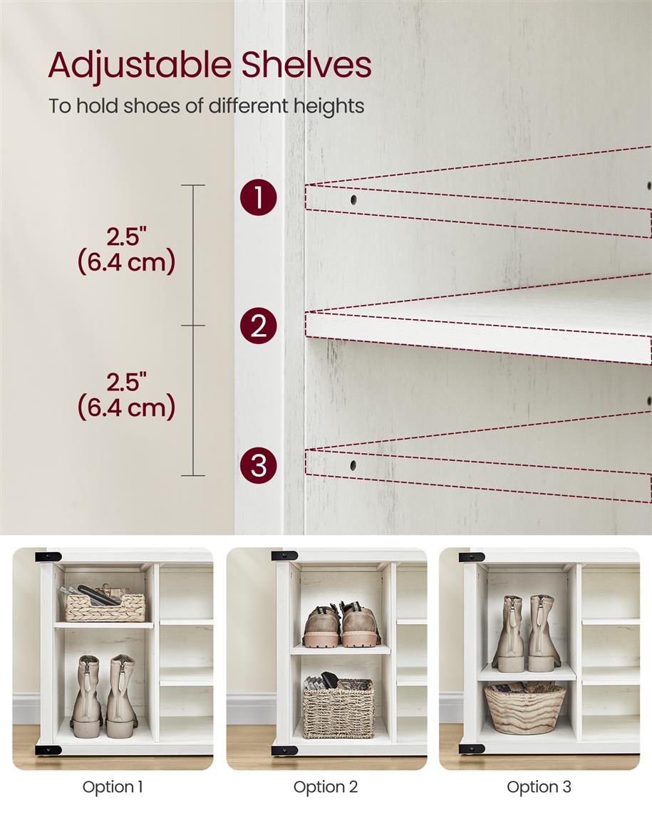 4-in-1 Entryway Hall Tree, Bench, Coat Hooks, Shoe Storage, Overhead Compartments