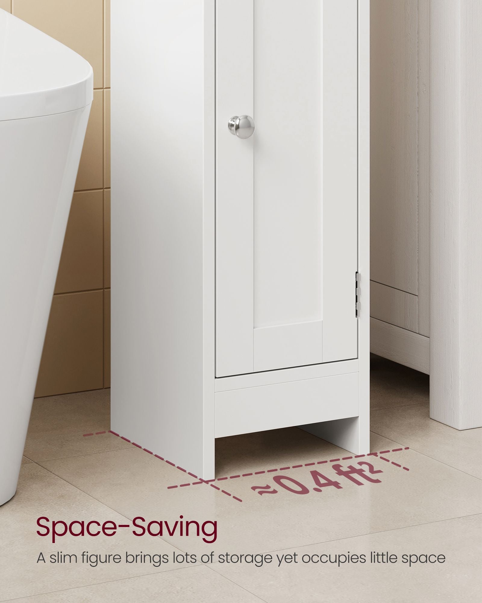 Small Bathroom Storage Corner Floor Cabinet with Door
