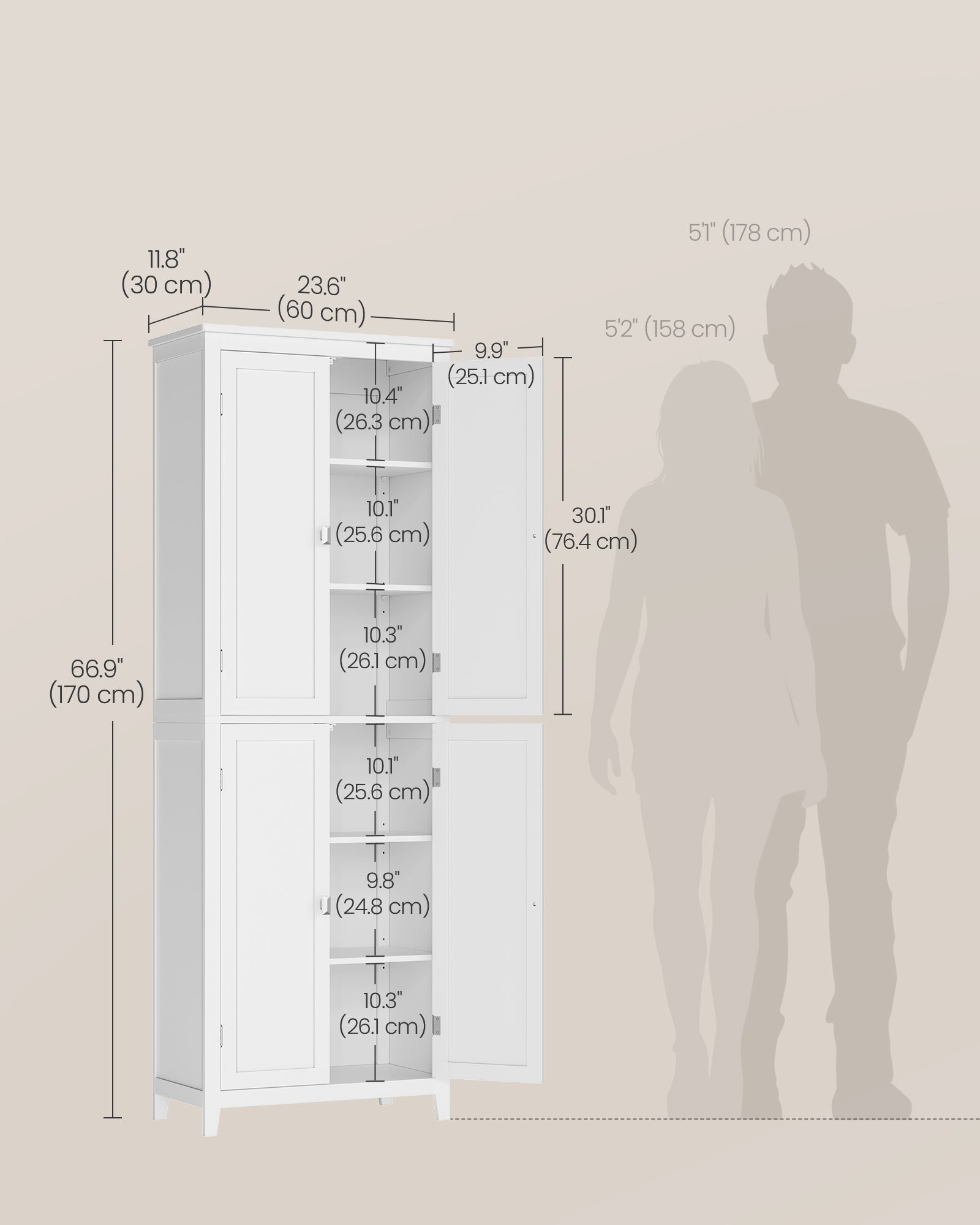 Bathroom Floor Storage Cabinet,