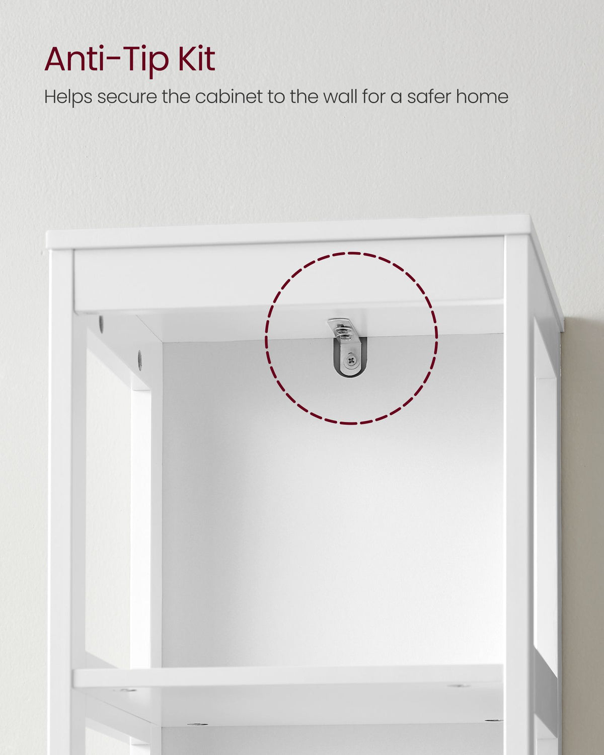 Bathroom Floor Cabinet - 2 Removable Drawers