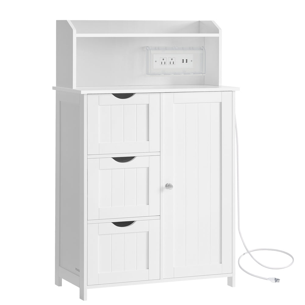 Tall Storage Cabinet With Power Strip