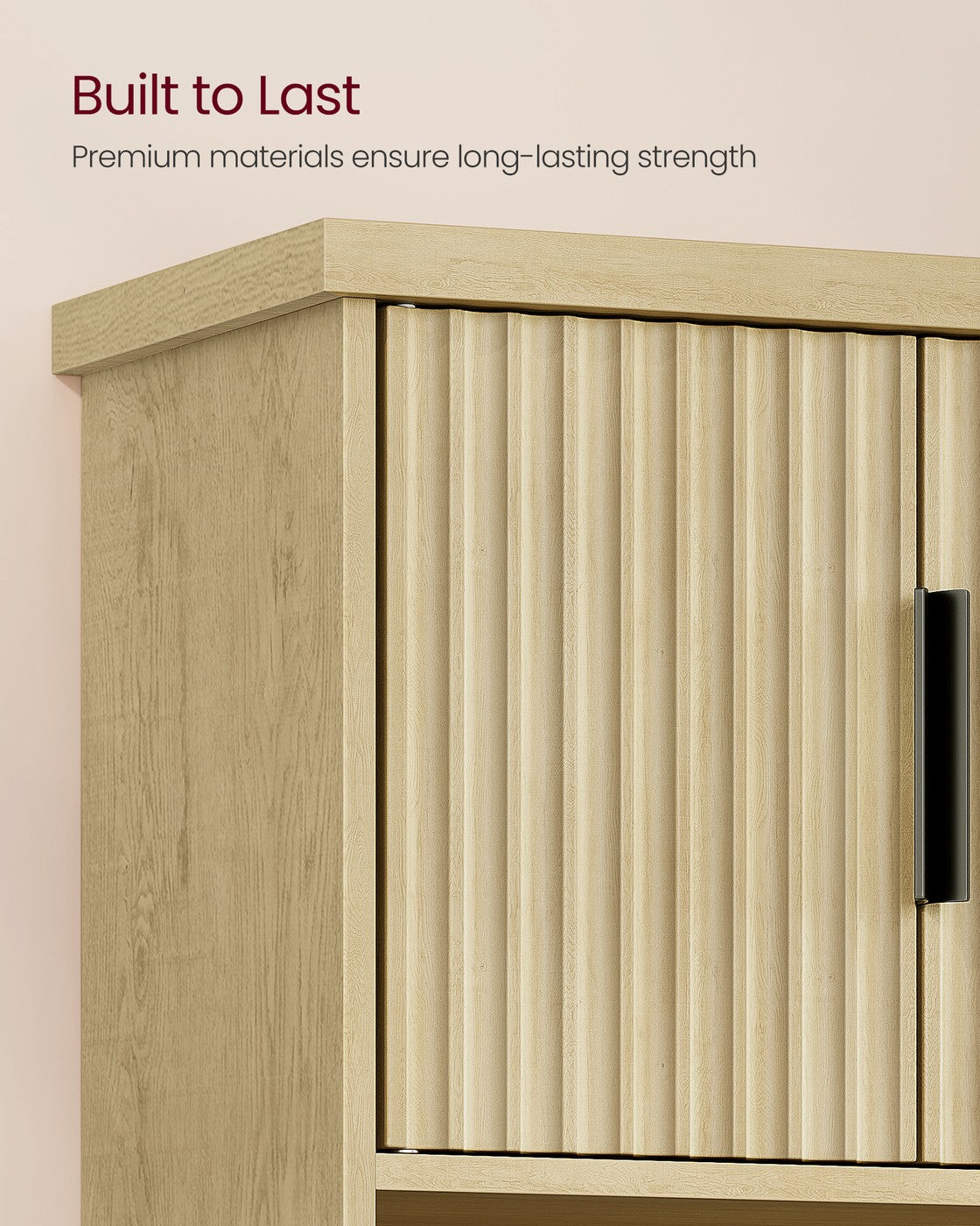 MAXE Collection - Bathroom Cabinet Wall Mounted - Over Toilet Hanging Cabinet - Oak Beige