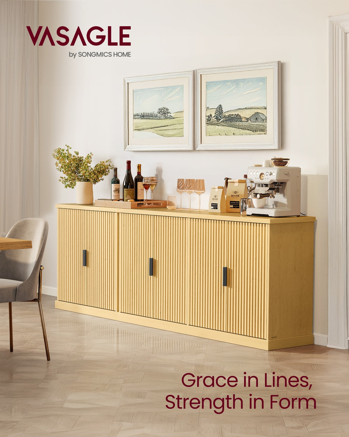 Fluted Buffet Cabinet
