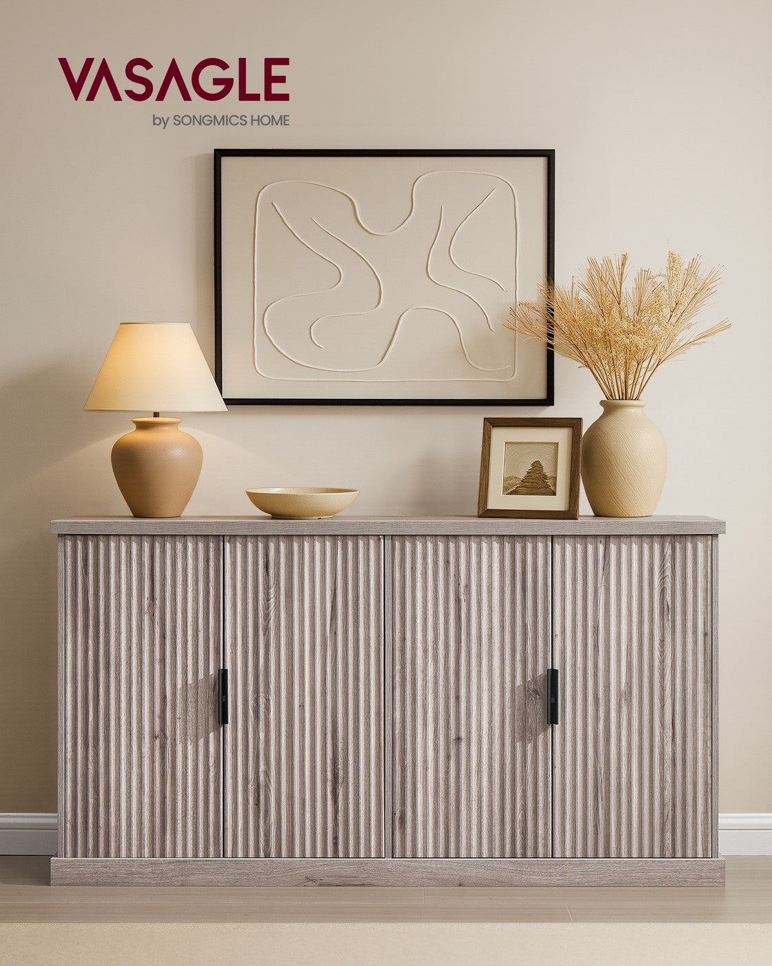 MAXE Collection - Buffet Cabinet - Console Cabinet - Washed Gray
