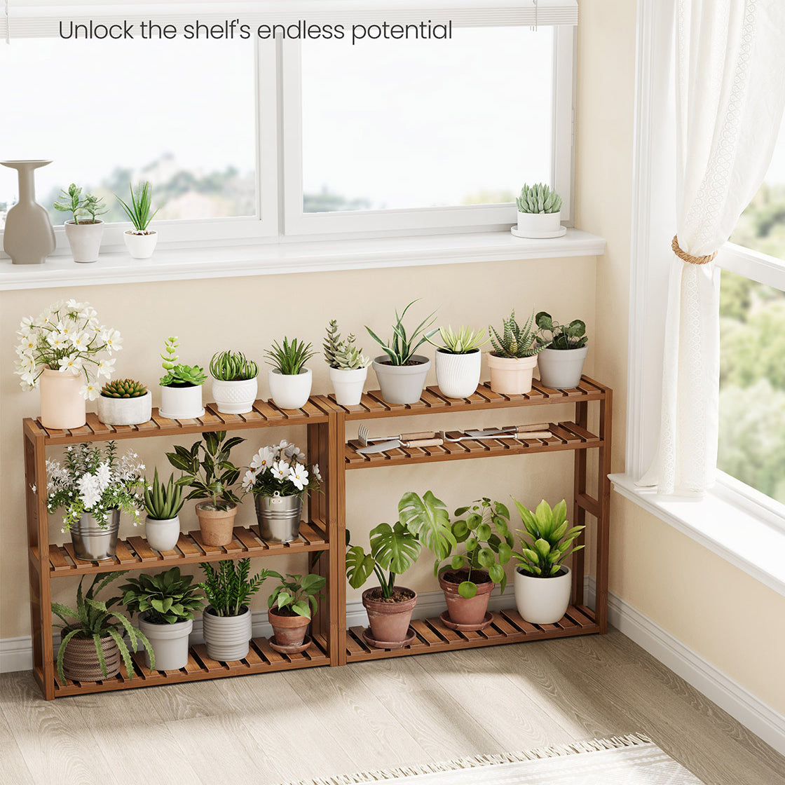 3-Tier Bamboo Bathroom Shelf - 24 Inch - Slim Storage Rack