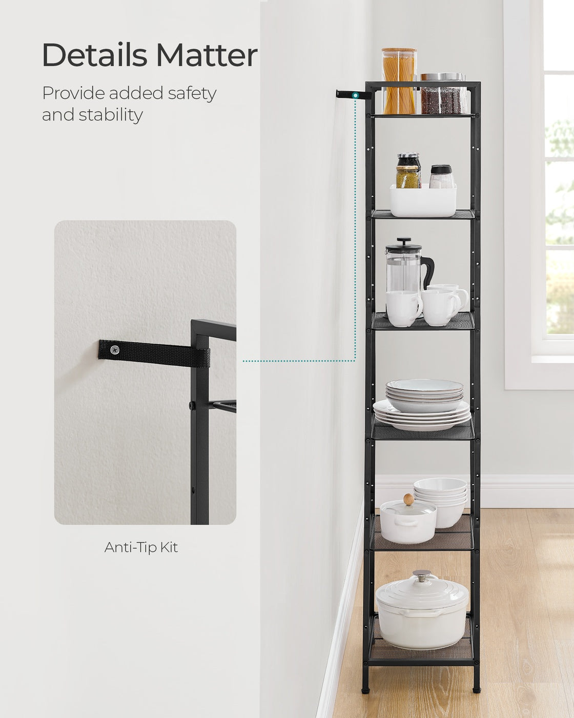6-Tier Narrow Storage Rack