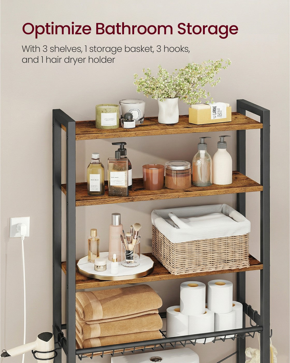 Over-The-Toilet Bathroom Organizer