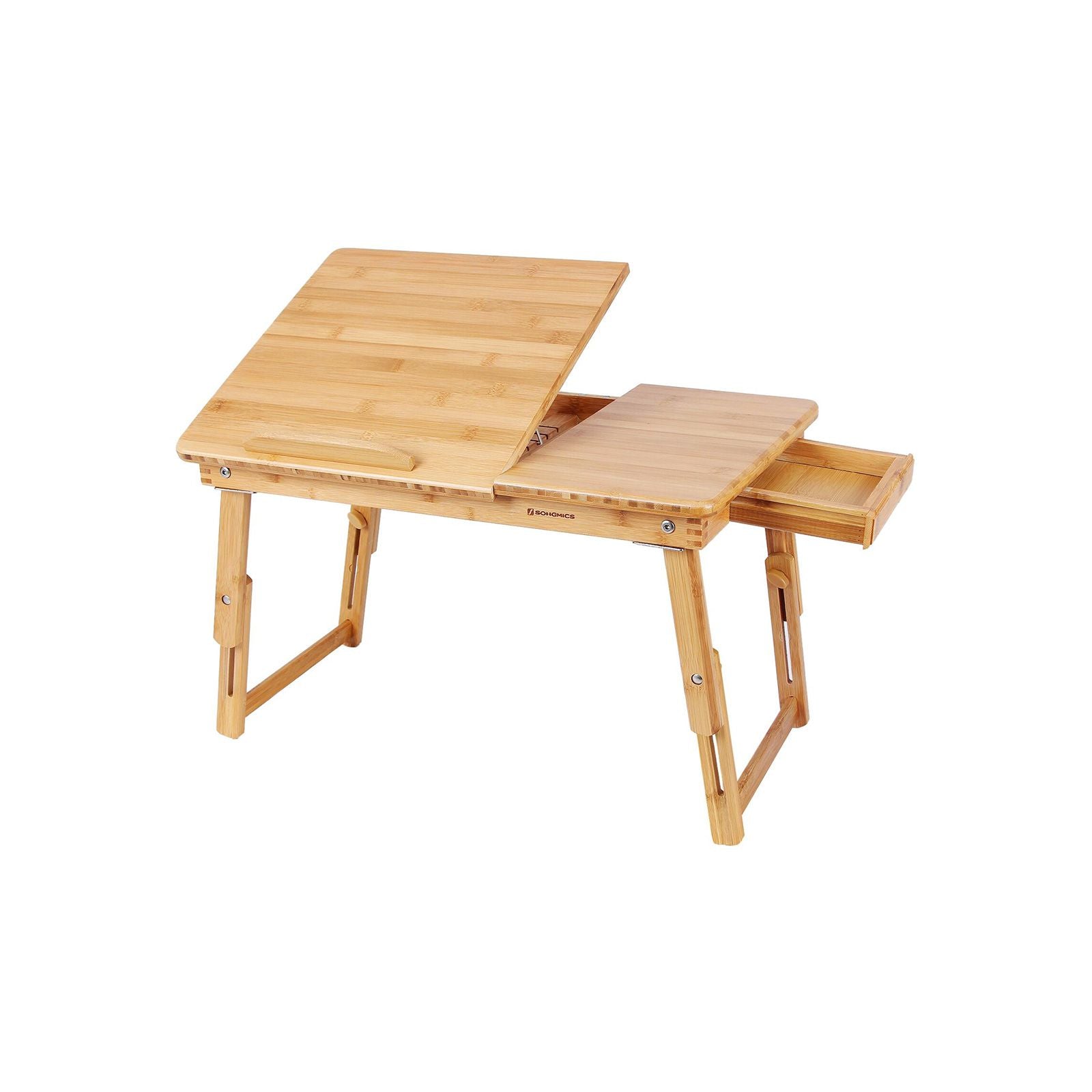 Bamboo Bed Desk with Tilting Top - Natural