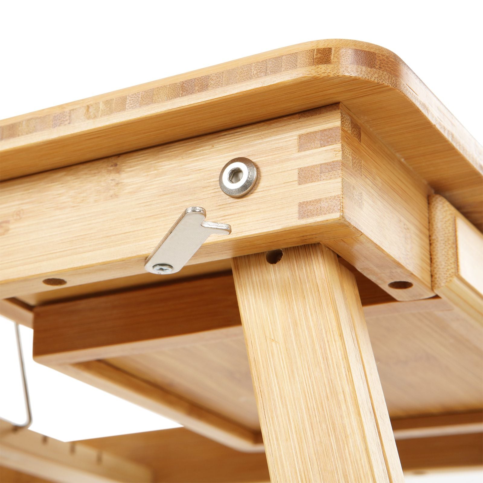 Bamboo Bed Desk with Tilting Top - Natural