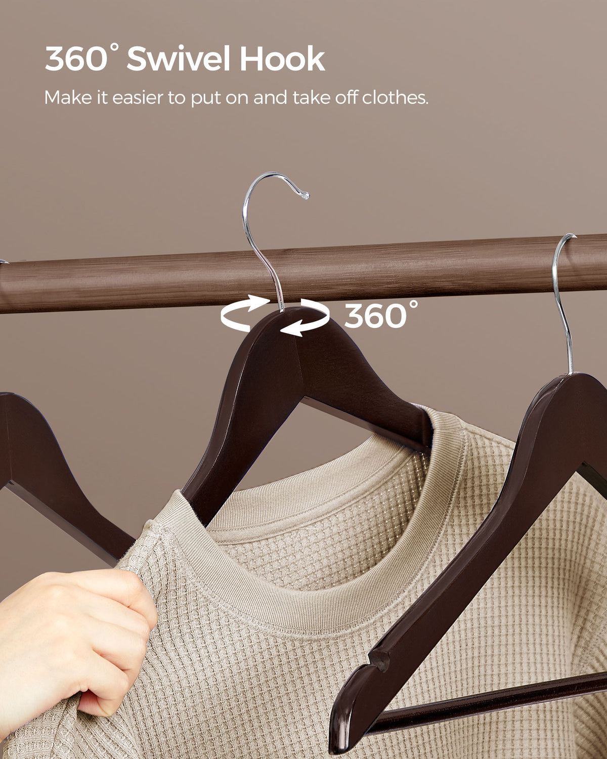 Wood Coat Hangers - Shoulder Notches - 20-Pack