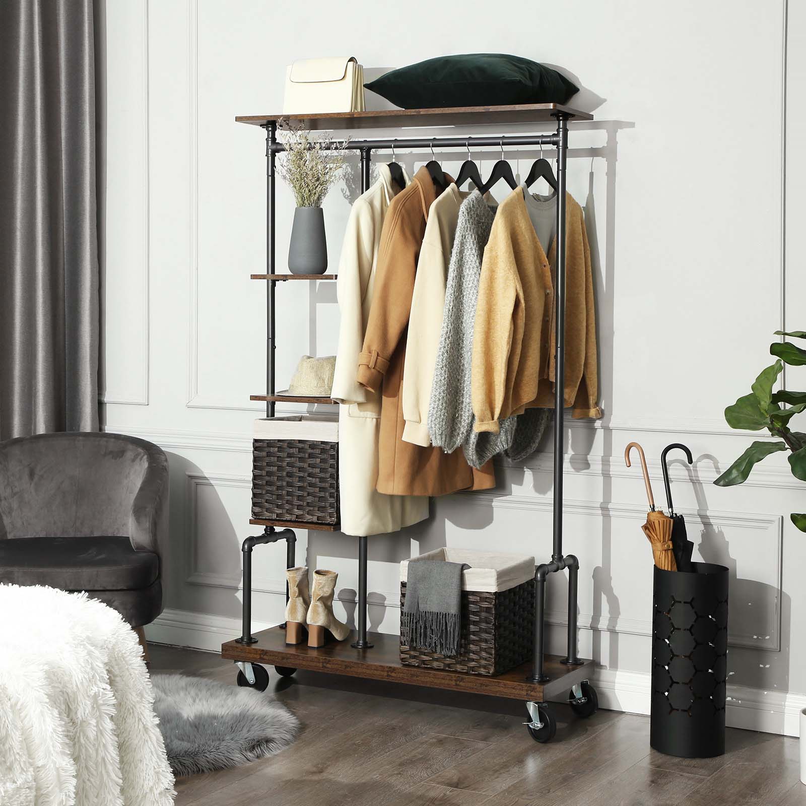 Clothes Rack on Wheels