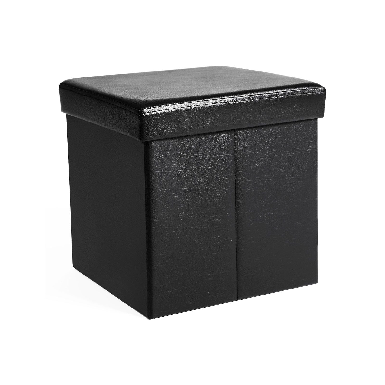 Folding Storage Ottoman Cube - Black - 15"D x 15"W x 15"H