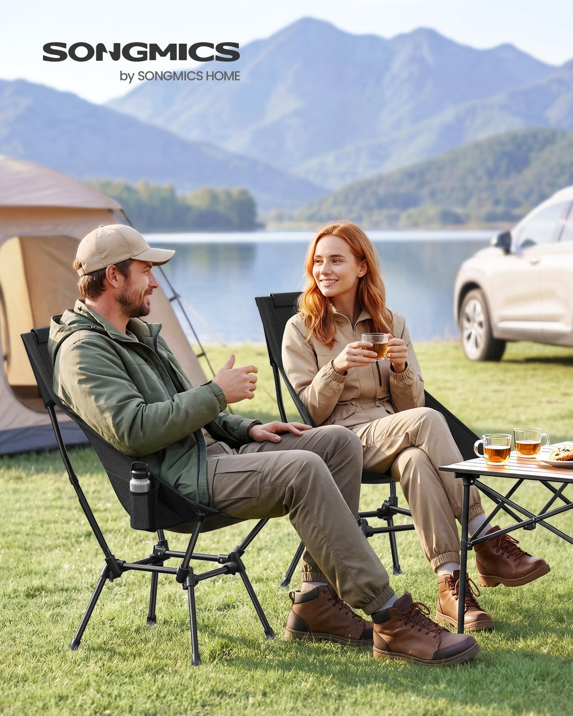 Lightweight Folding Camping Chair with Steel Frame