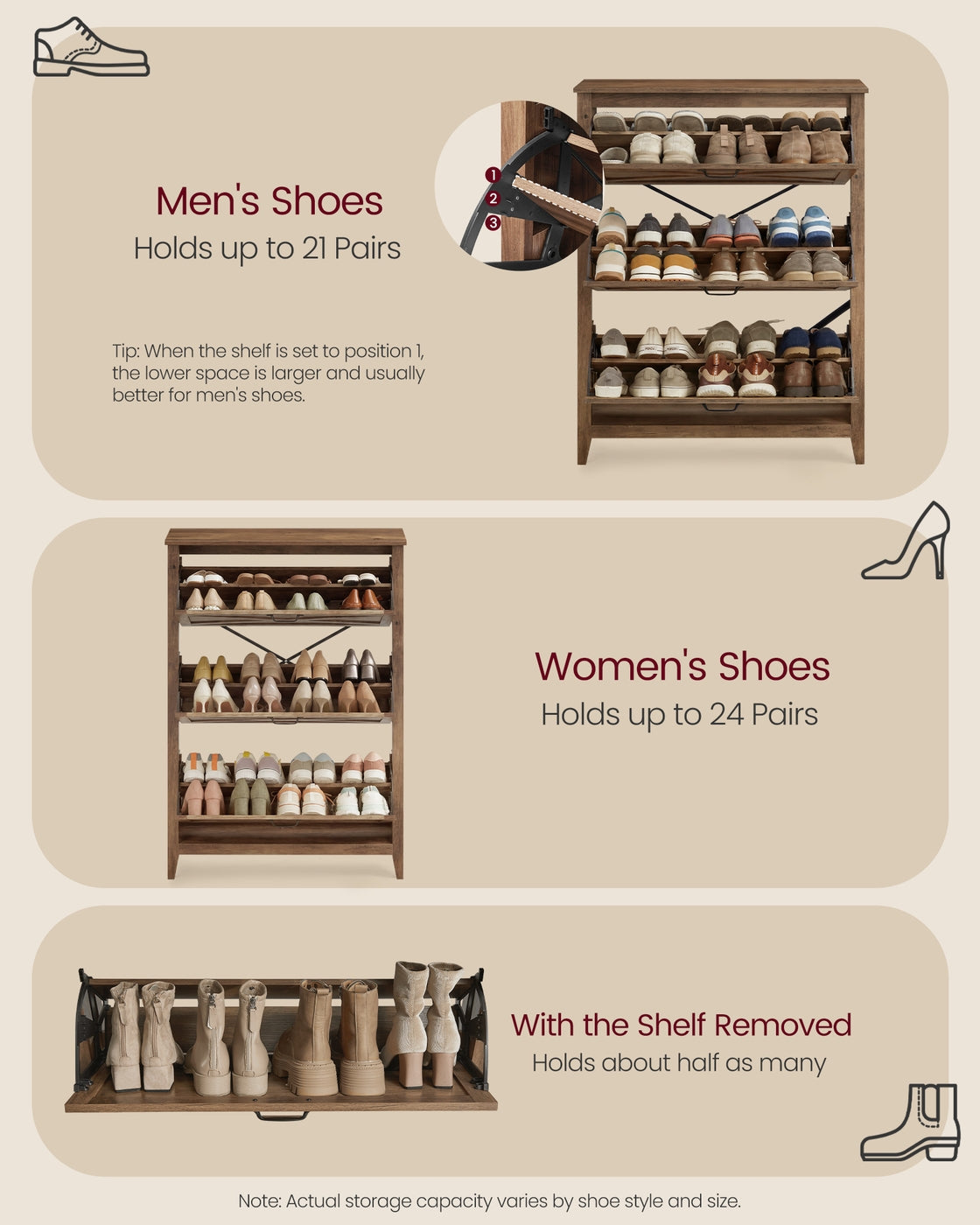 Tall Slim Shoe Cabinet