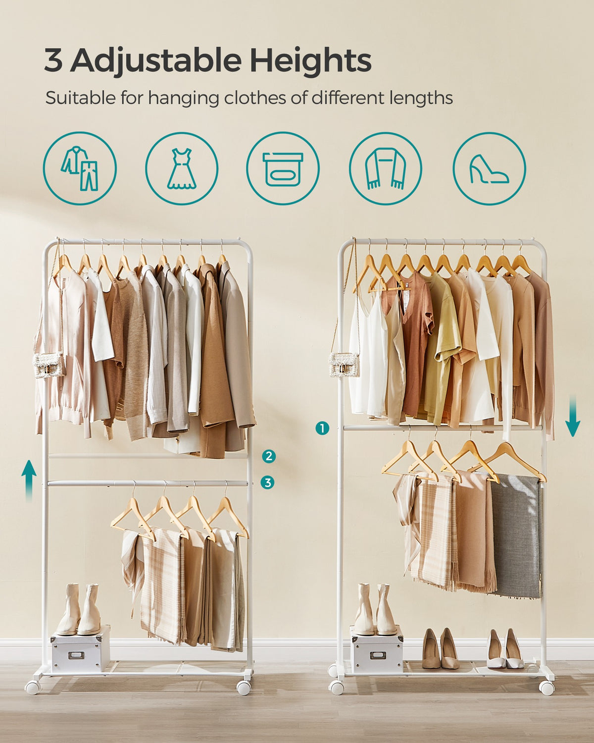 Double-Rod Garment Rack
