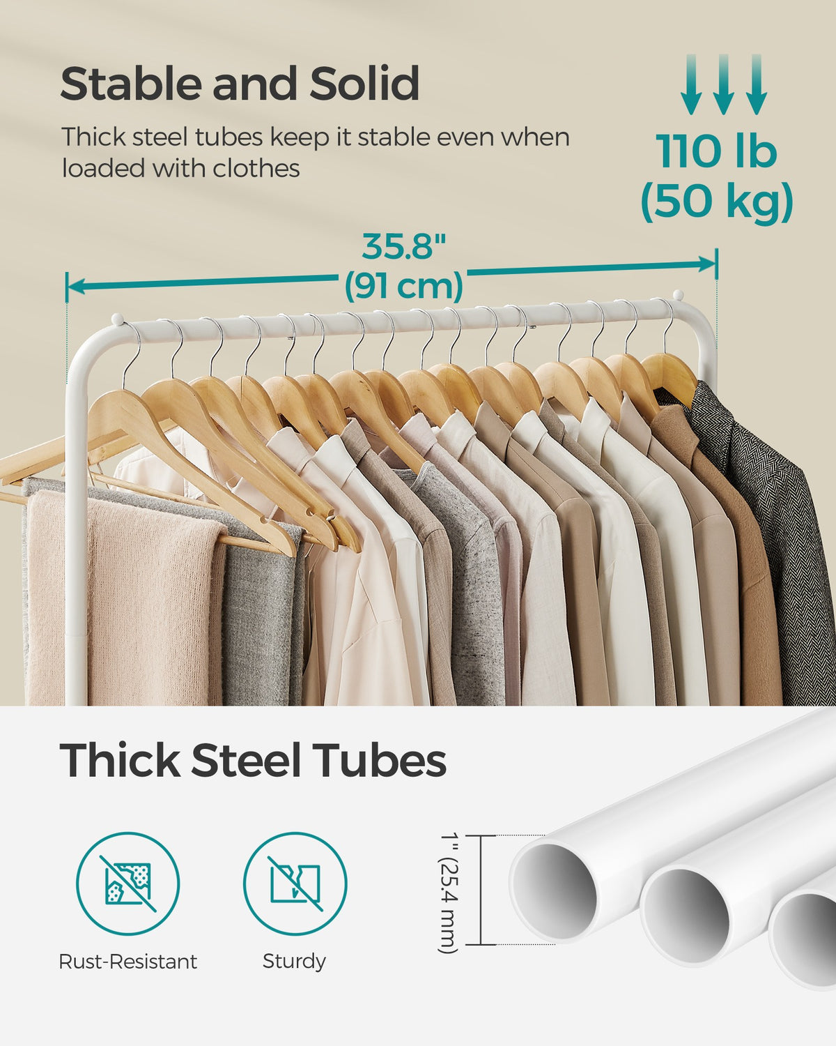 Double-Rod Garment Rack