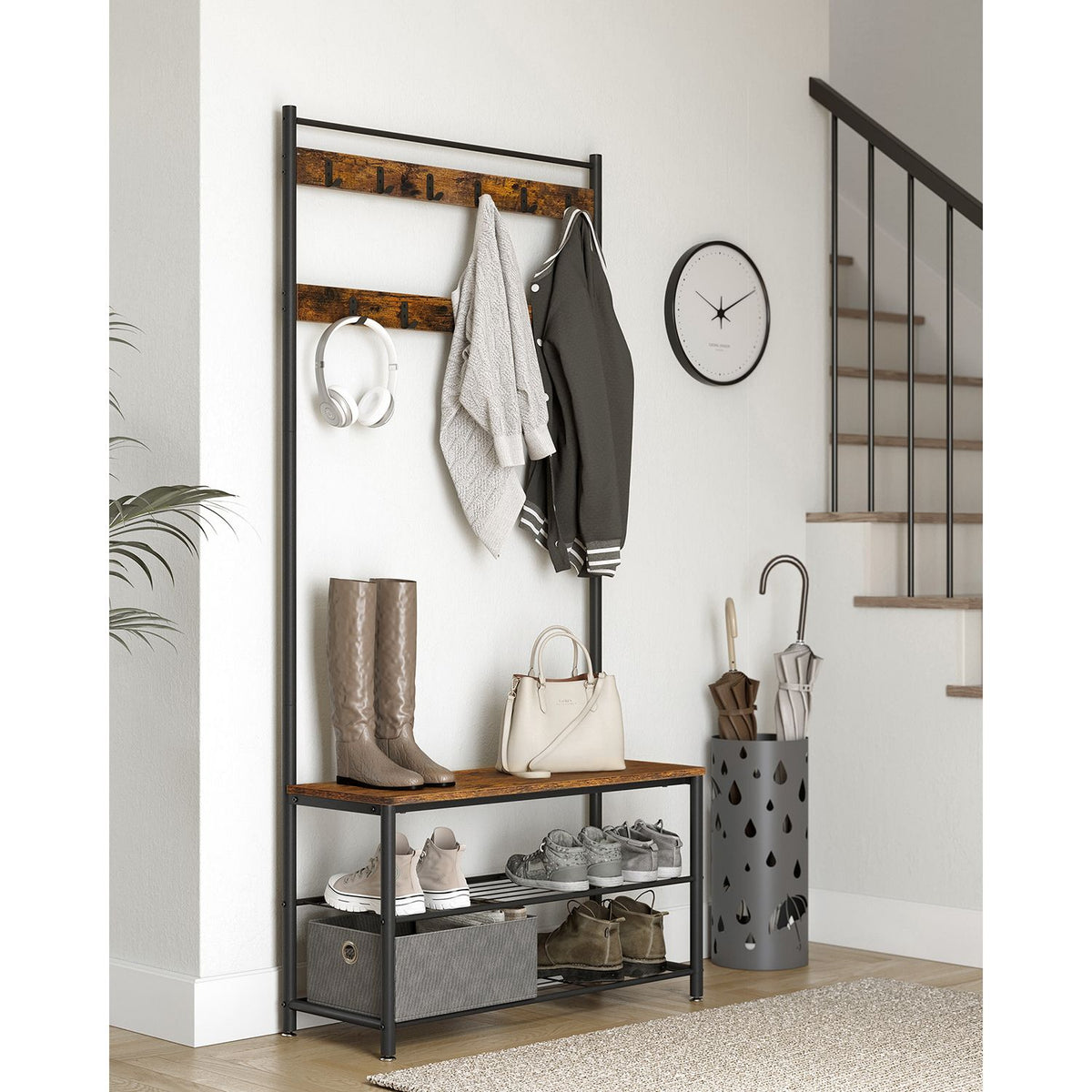 Hall Tree with Shoe Storage Bench