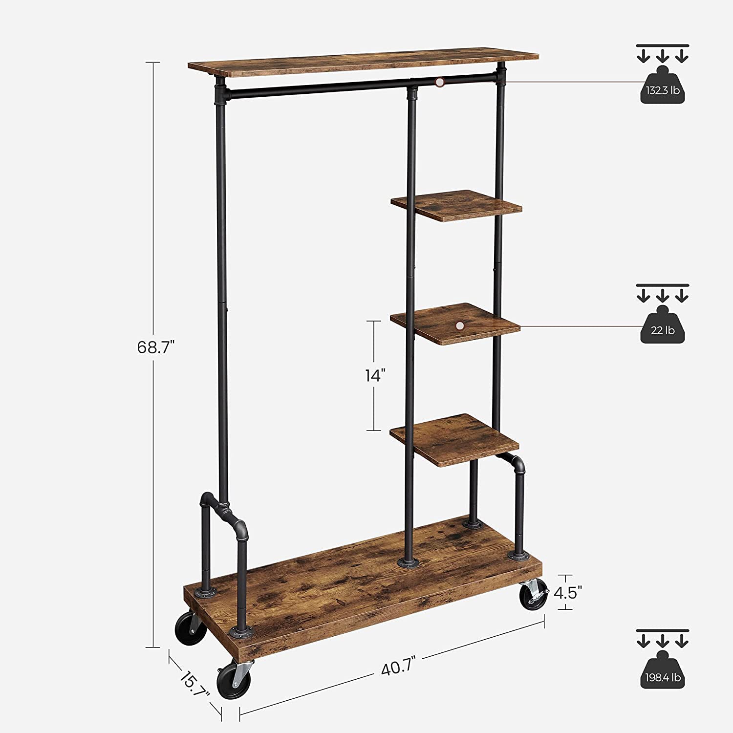Clothes Rack on Wheels