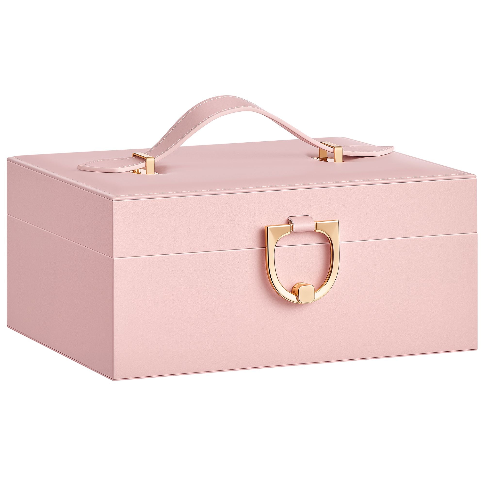 2-Layer Jewelry Box Organizer - Jelly Pink