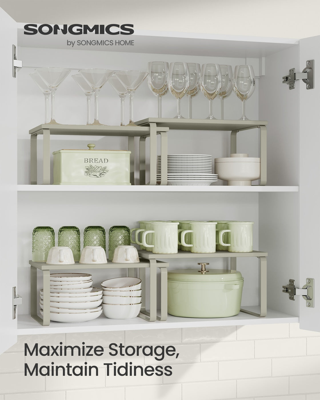 Cabinet Organizer Shelf - Set of 2
