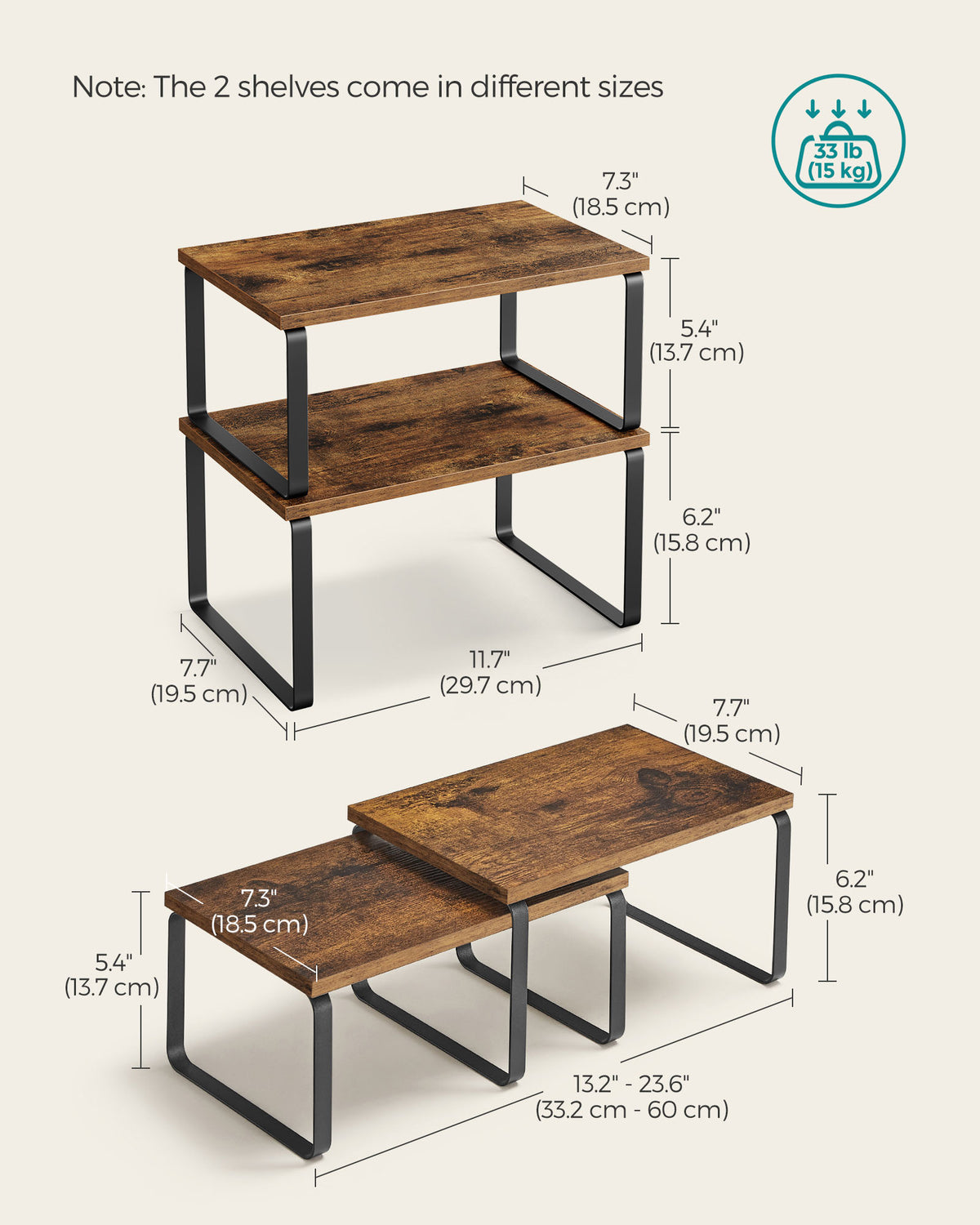 Kitchen Counter Shelves - Set of 4
