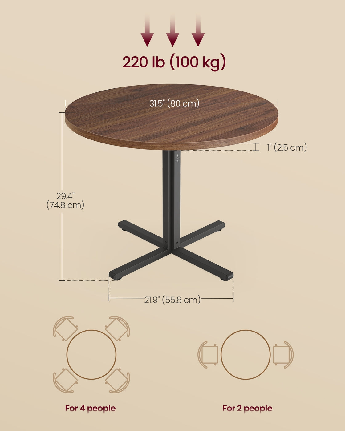 Round Kitchen Dining Table