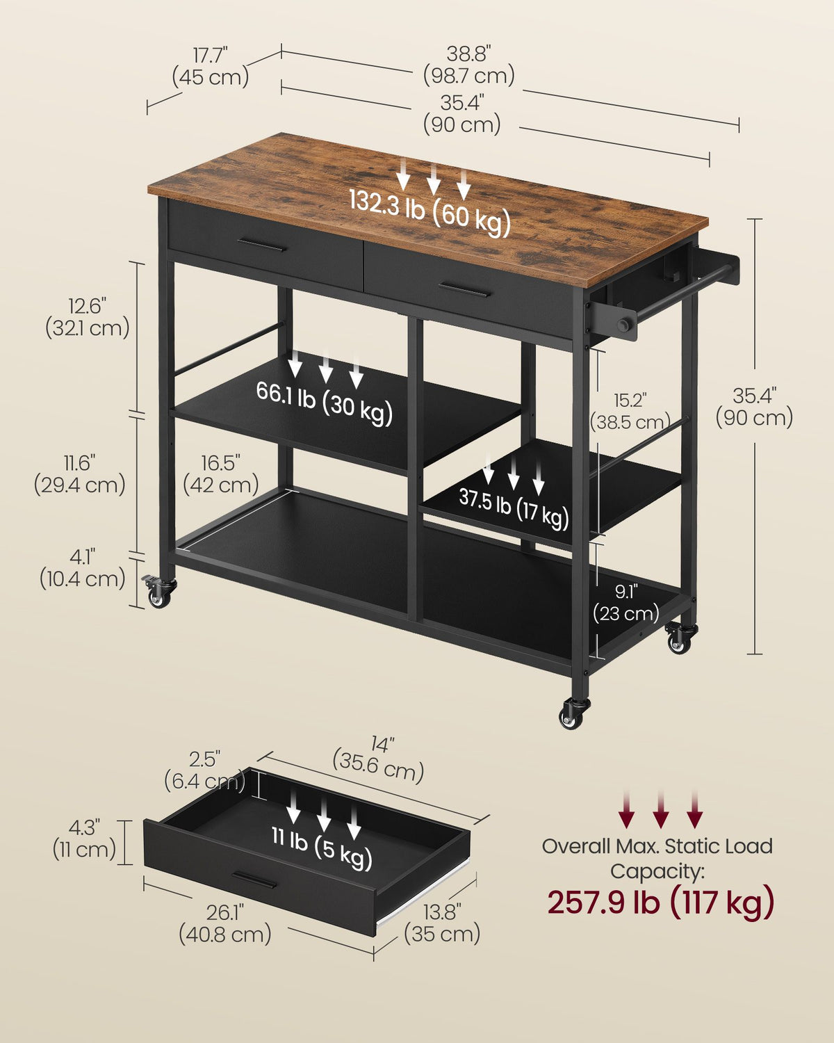 Kitchen Rolling Island