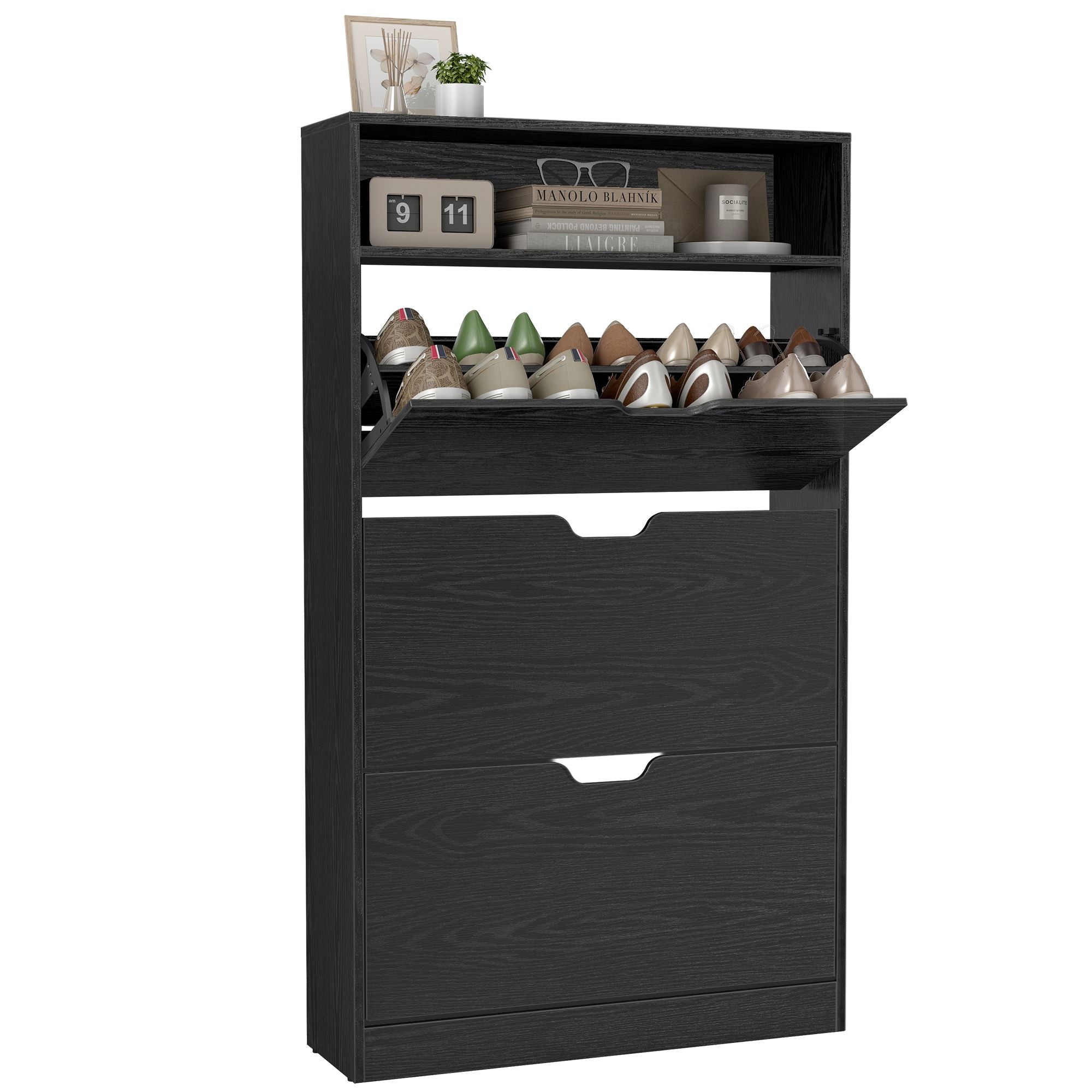 Custos Collection - Shoe Cabinet - Black