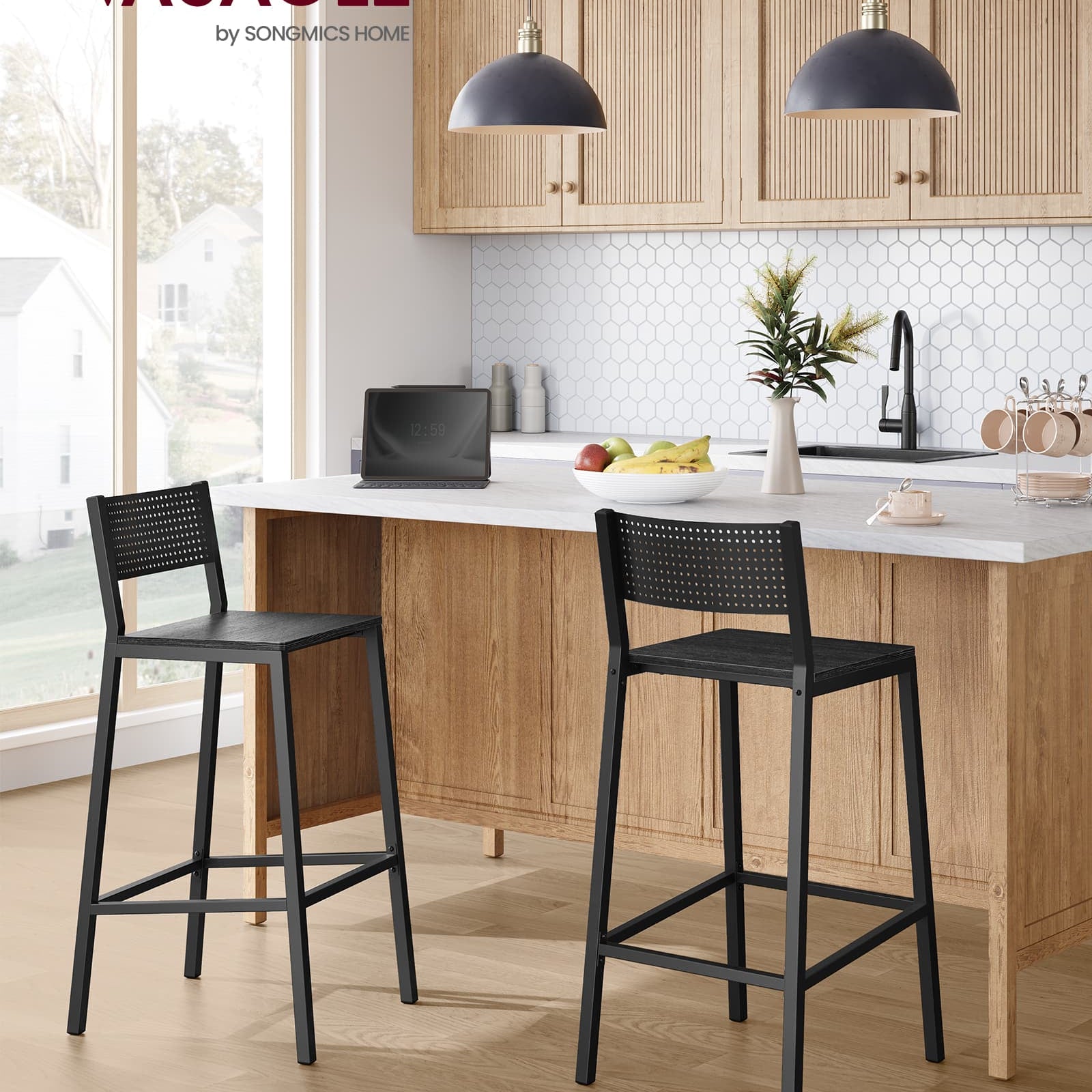 Industrial Bar Stools Set Of 2