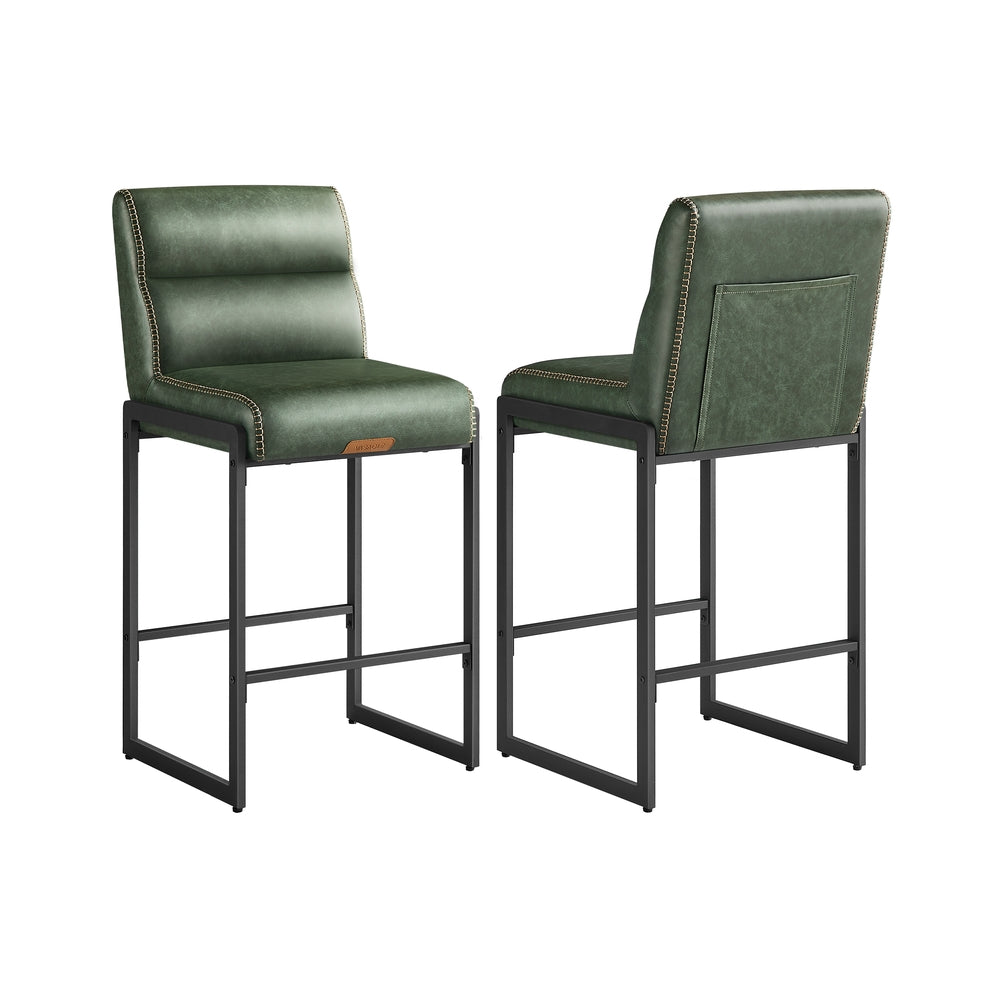Bar Stools Set Of 2 - Forest Green
