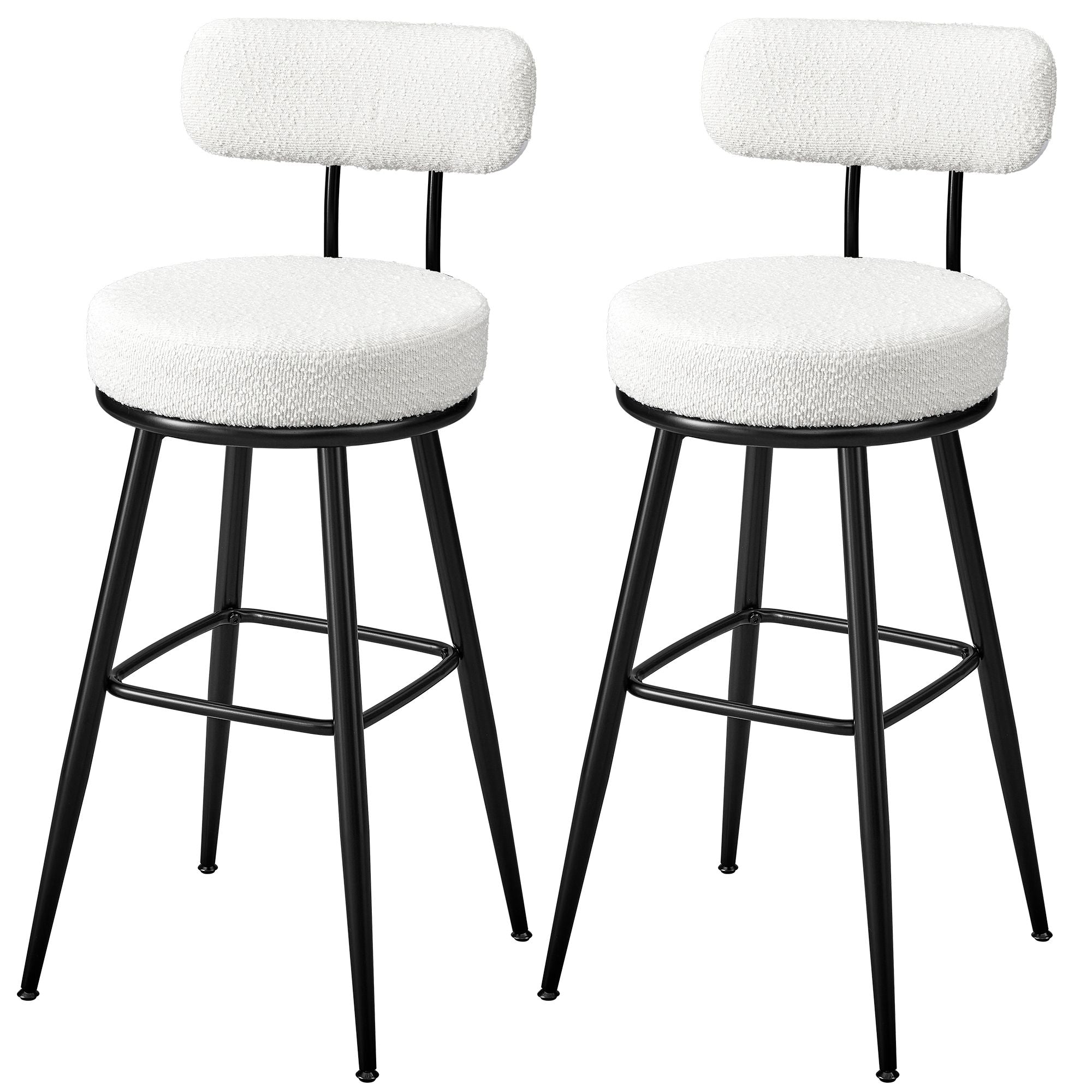 360° Swivel Bar Stools Set of 2 - 23"D x 23"W x 40.2"H