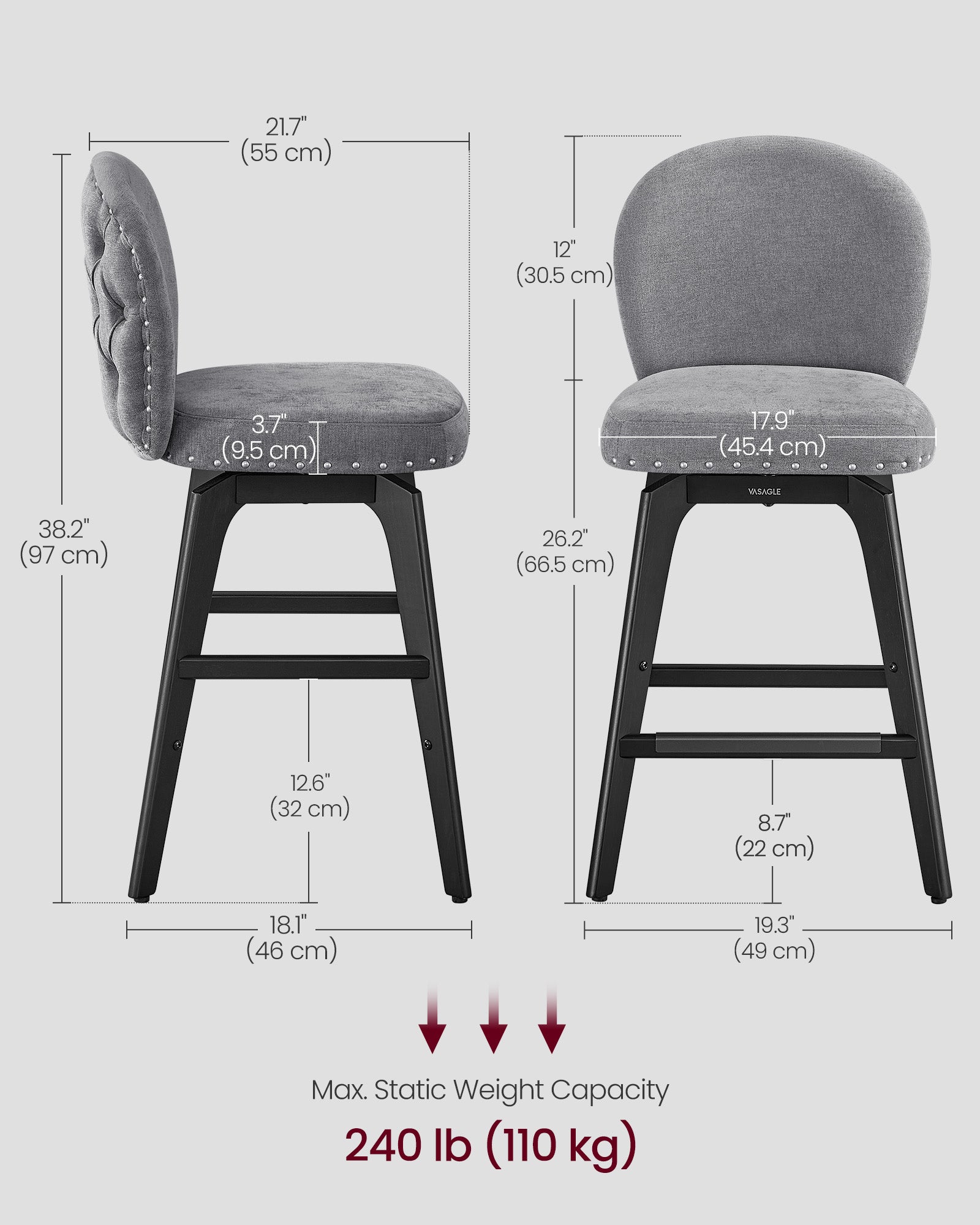 Bar Stools Set of 4