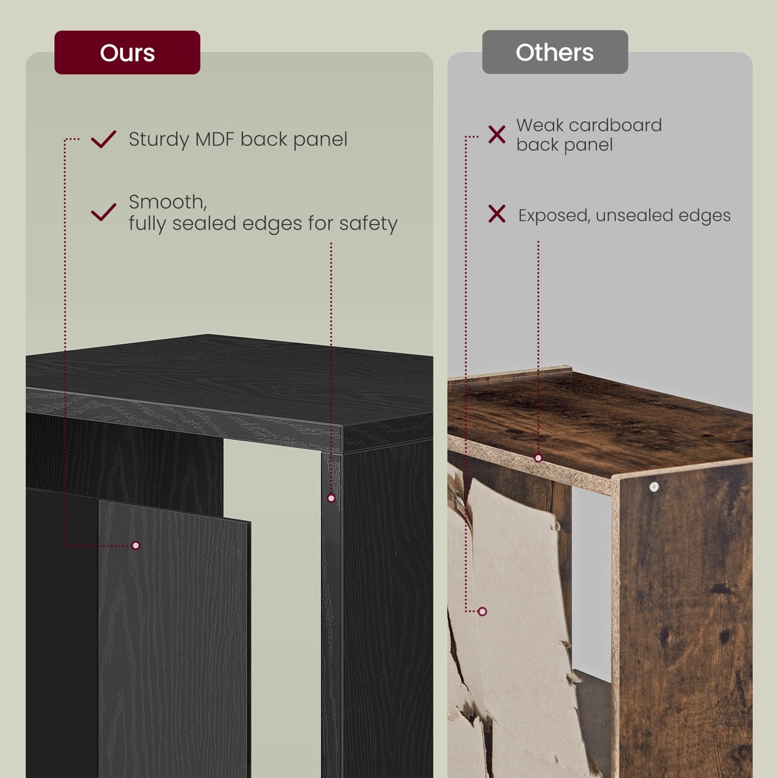 Narrow Bookshelf - 4 Tier - 42 Inch - Slim Open Storage Shelves