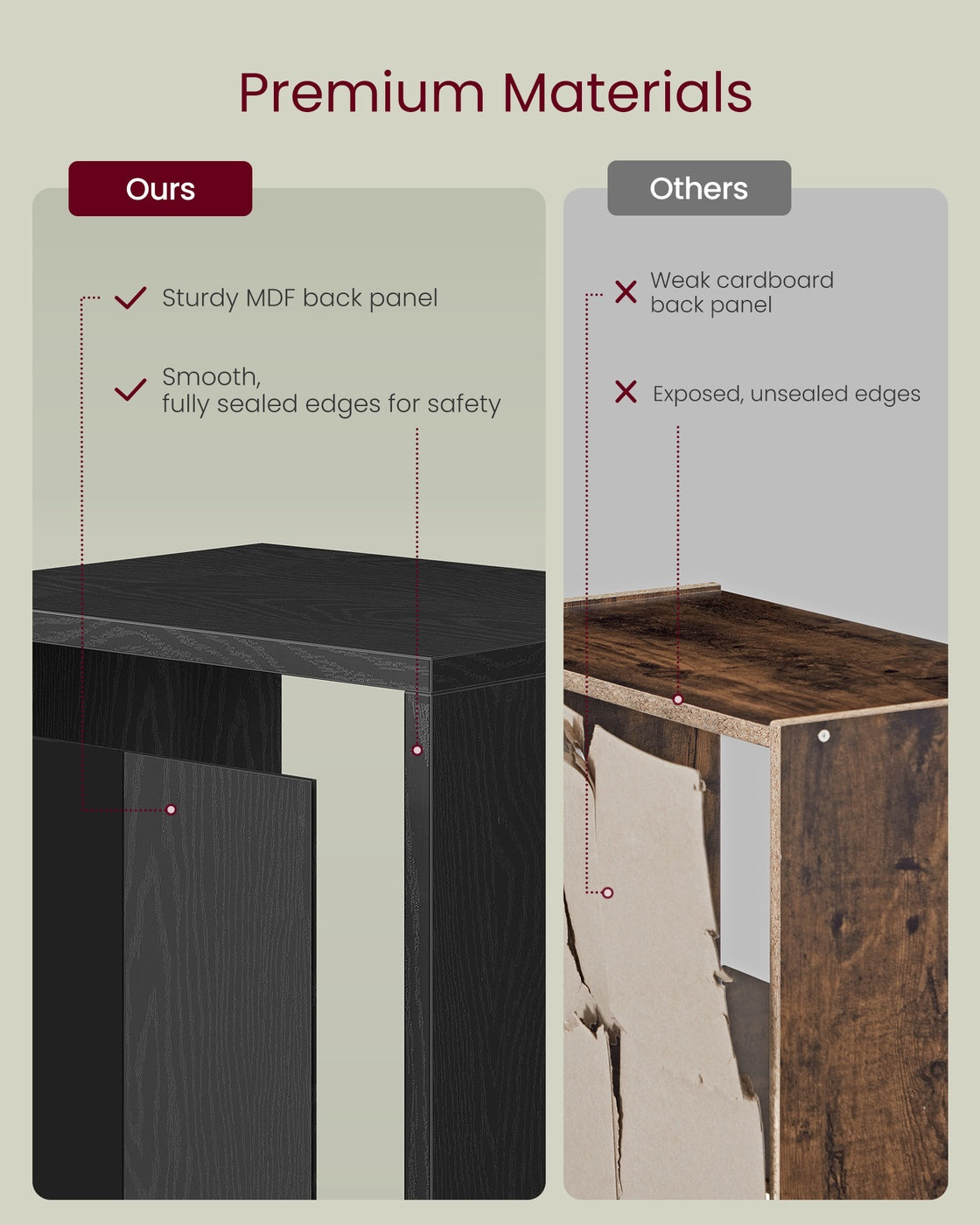 Narrow Bookshelf - 4 Tier - 42 Inch - Slim Open Storage Shelves