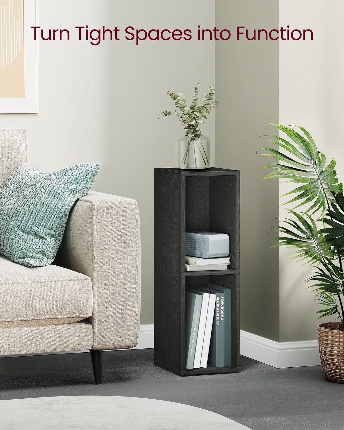 Slim 2-Tier Bookshelf