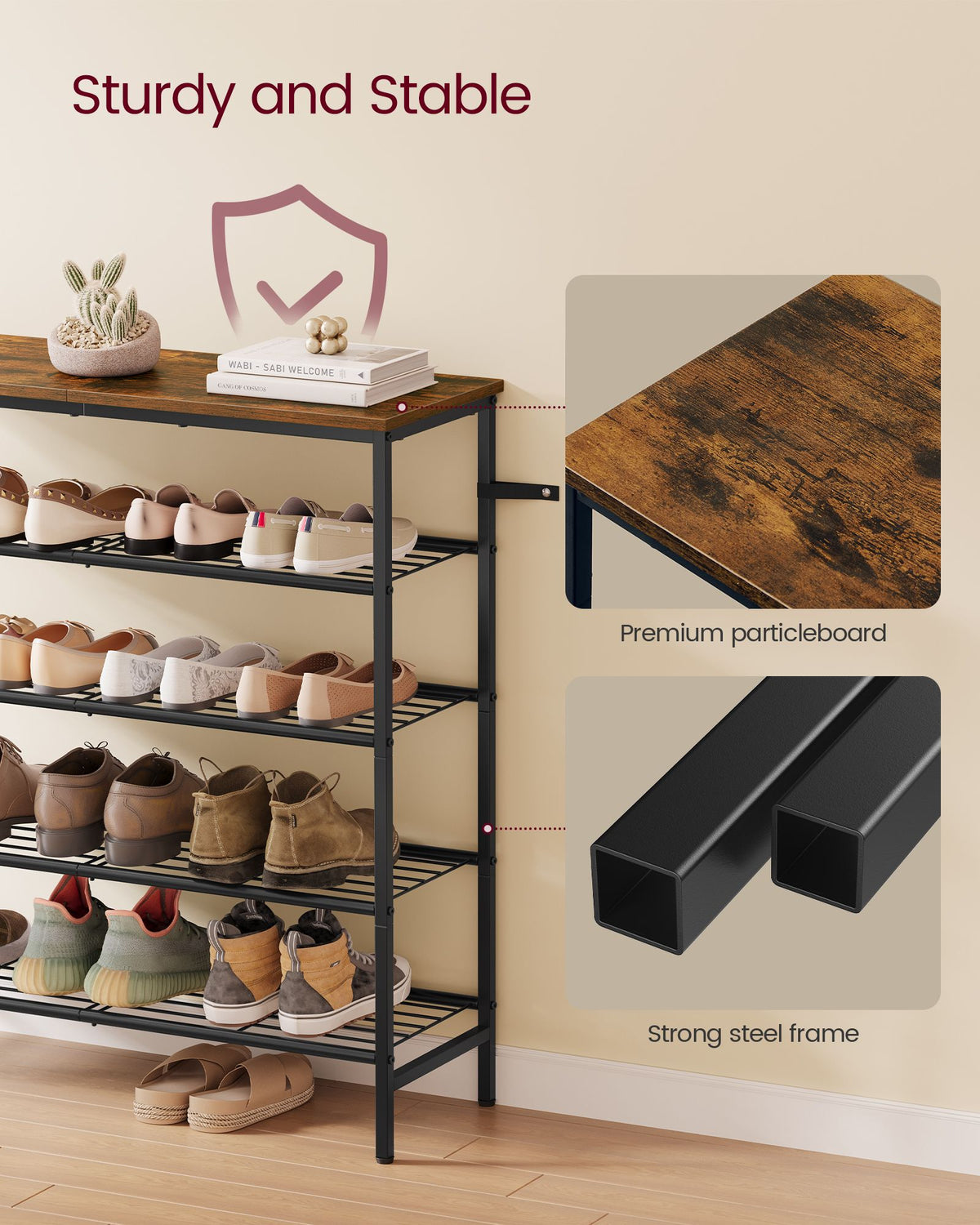 Shoe Rack - Shoe Storage Rack for Closet - Entryway - Living Room
