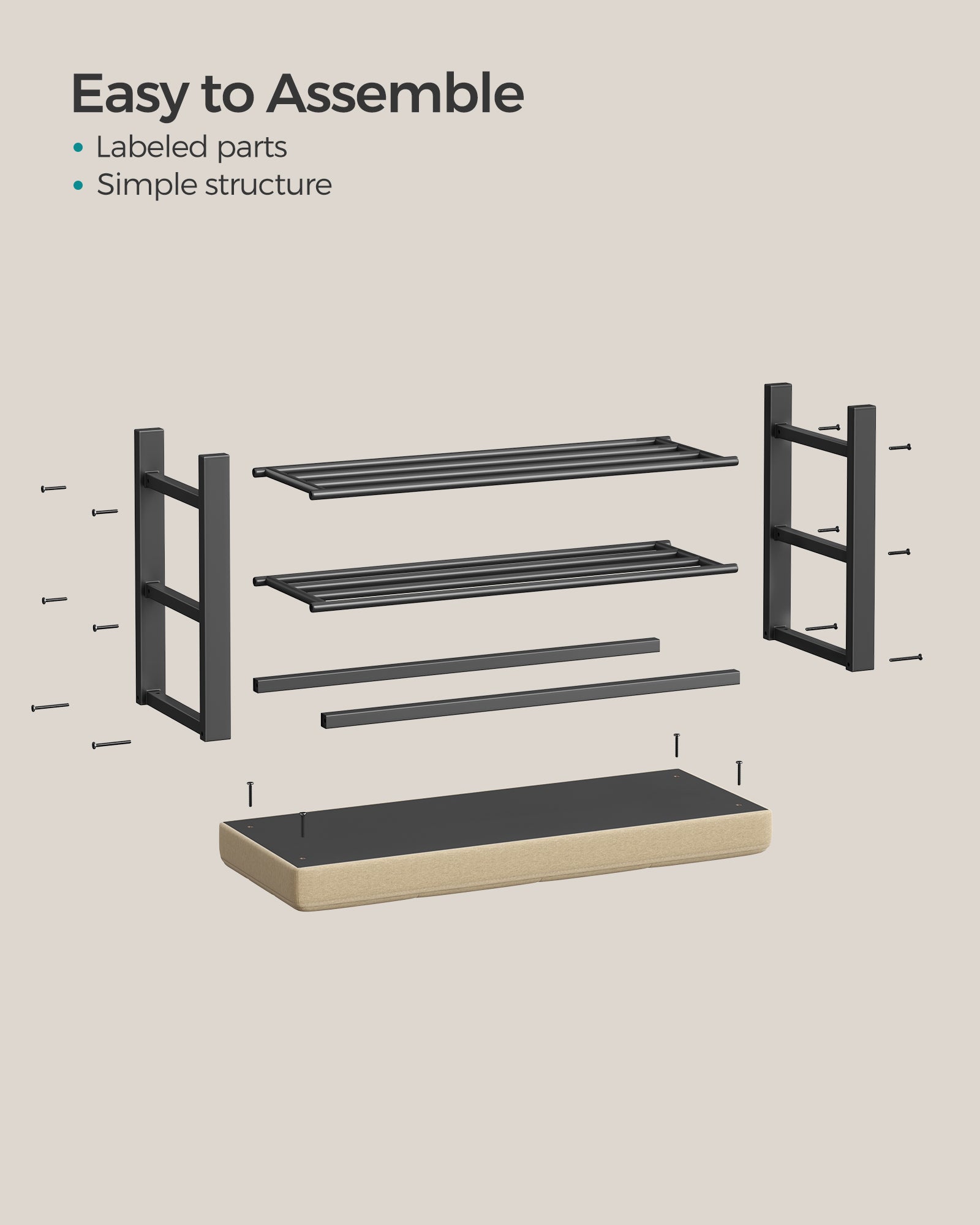 Shoe Bench - Storage Bench - Entryway Bench with Cushion