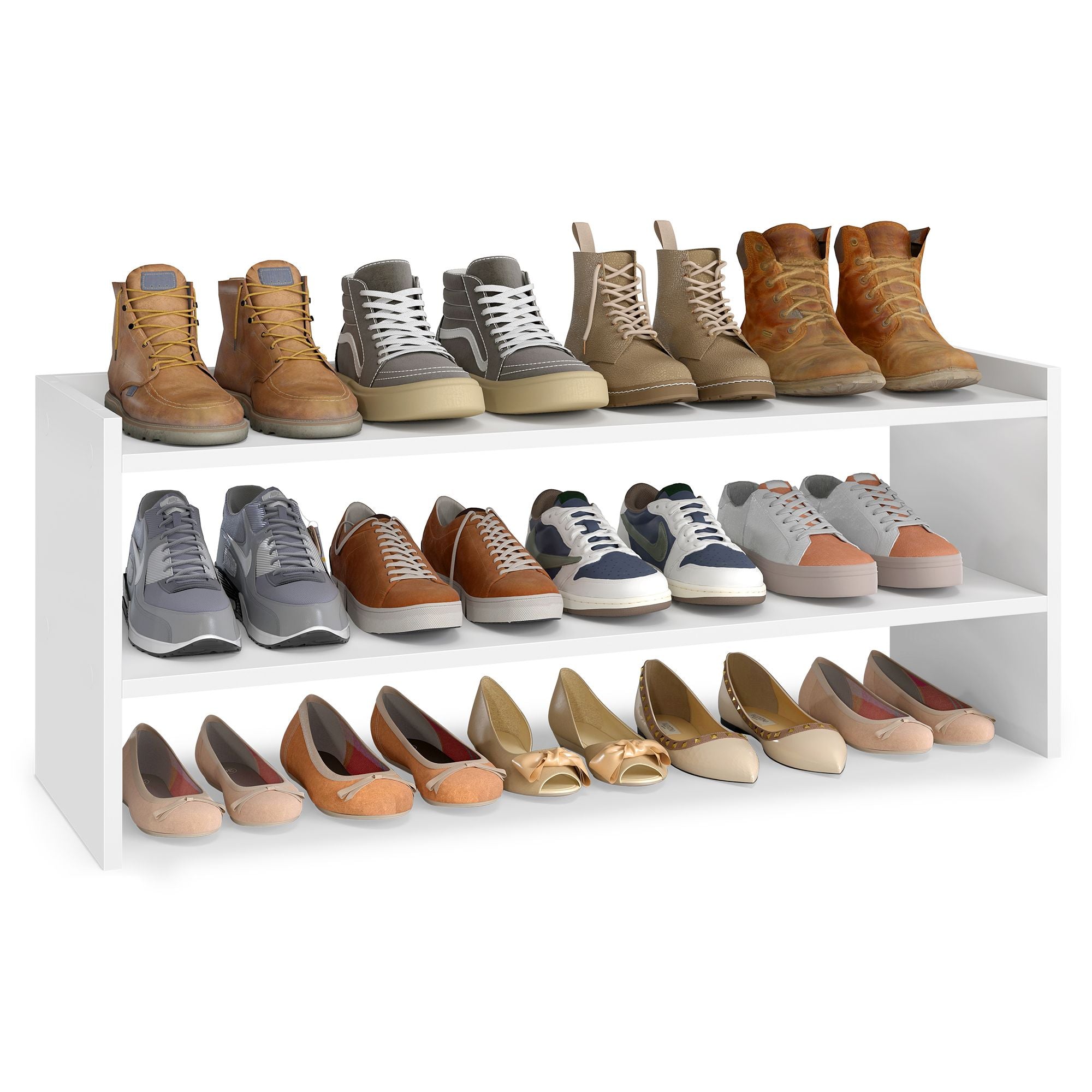 Wide Stackable Shoe Rack