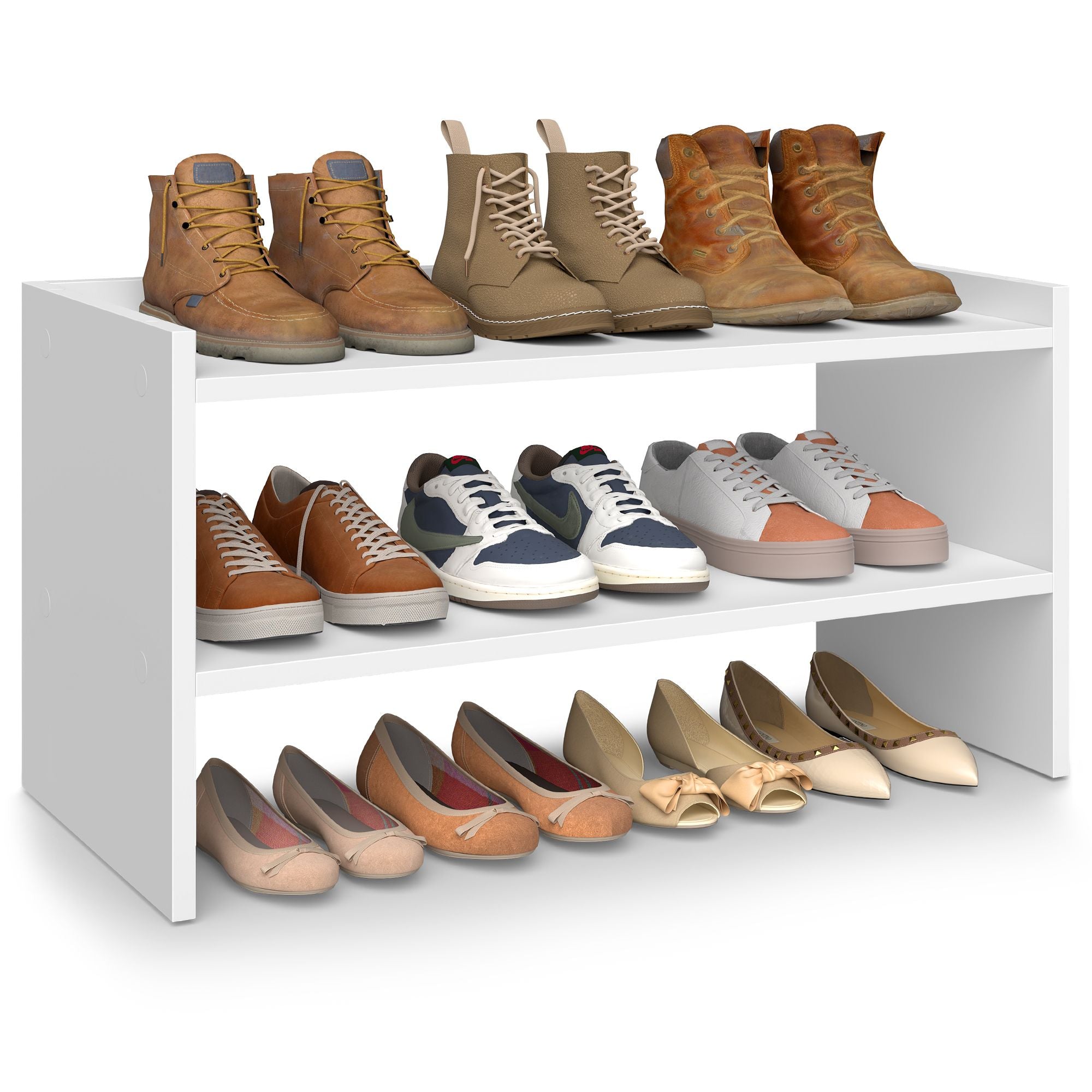 Compact Stackable Shoe Rack