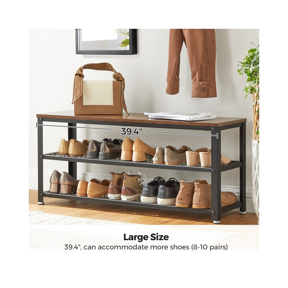 3-Tier Shelf Storage Bench