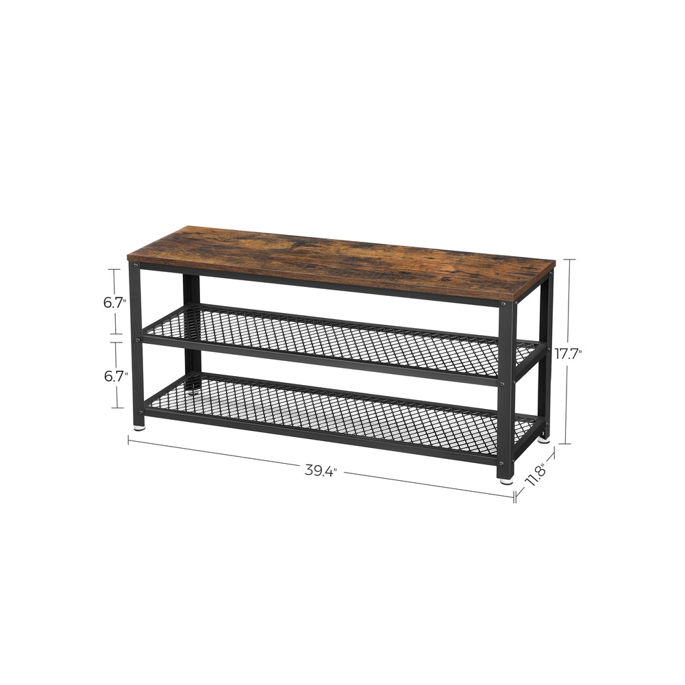 3-Tier Shelf Storage Bench