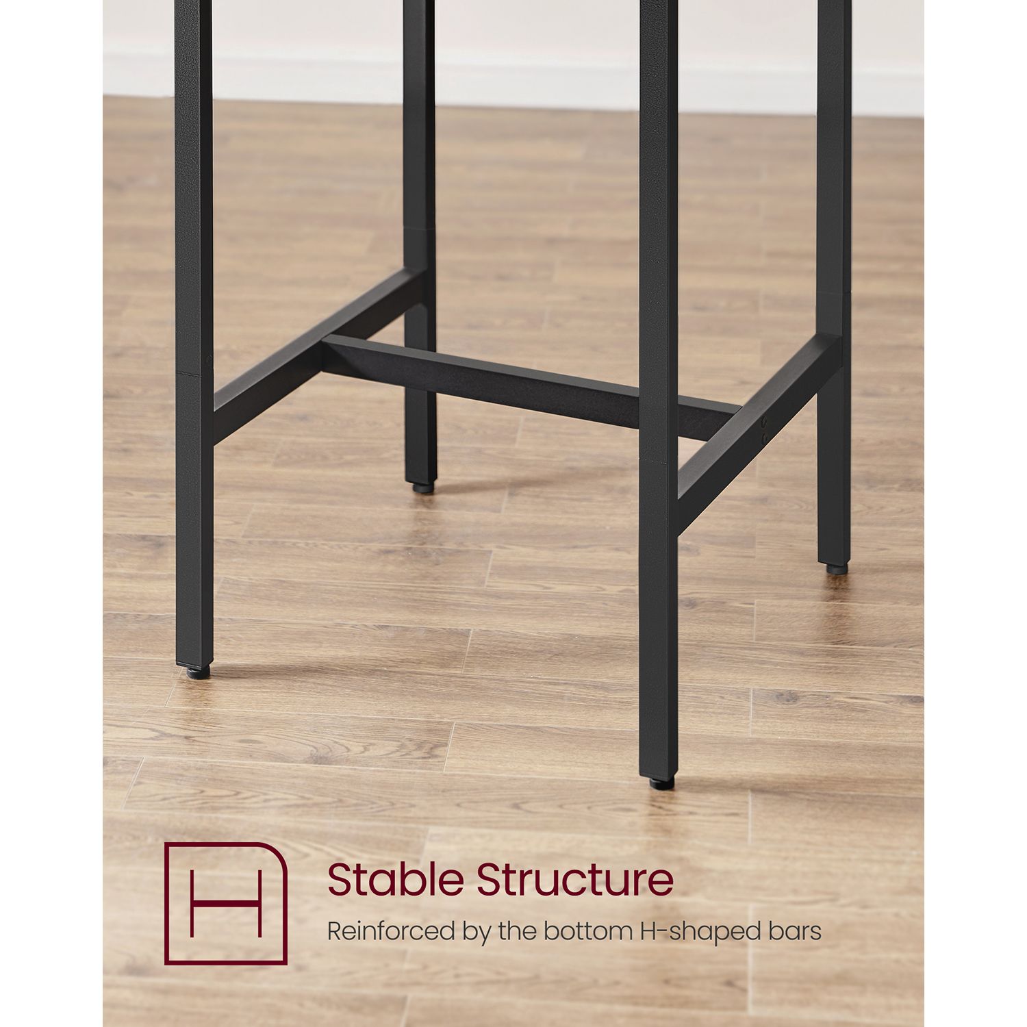 Bar Table and Chairs Set - Rustic Brown, Ink Black