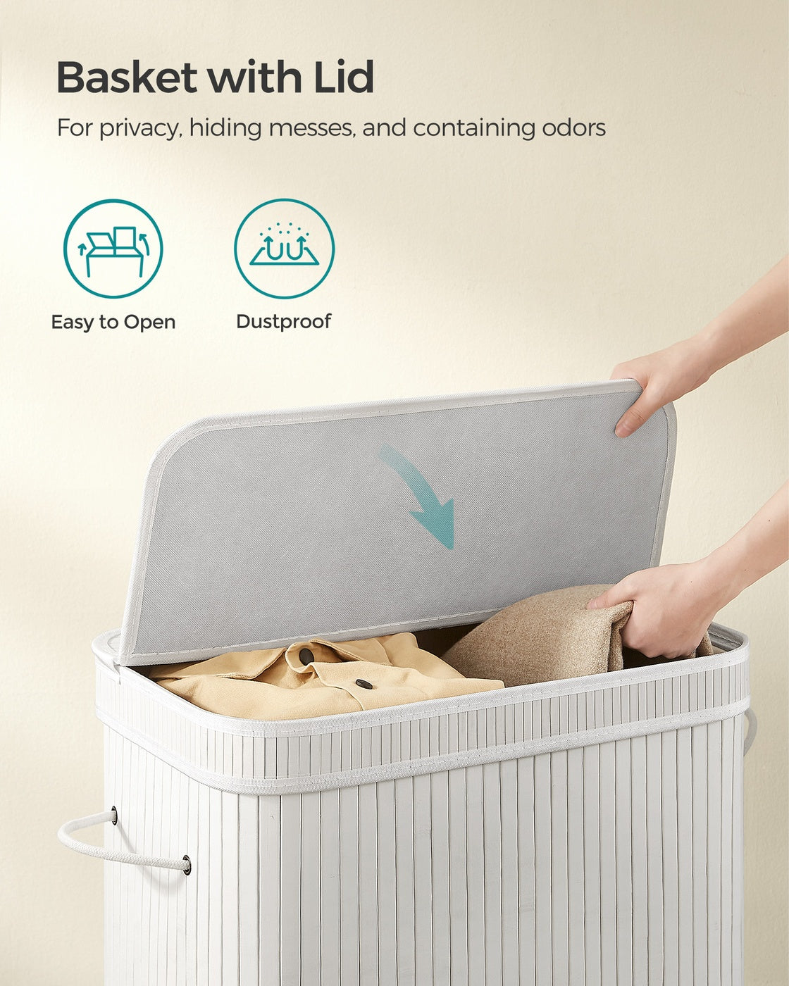 Bamboo Laundry Hamper With Lid