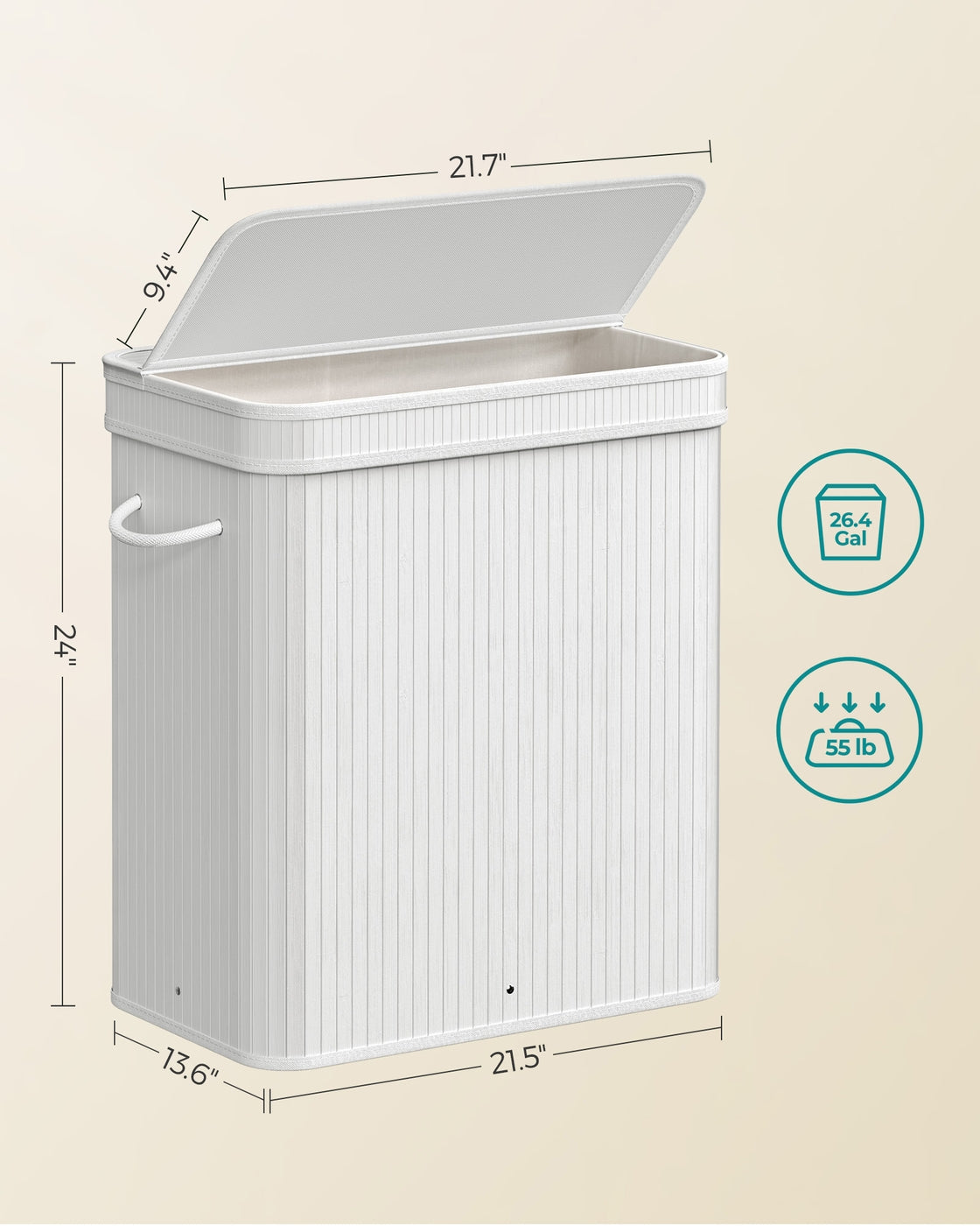 Bamboo Laundry Hamper With Lid