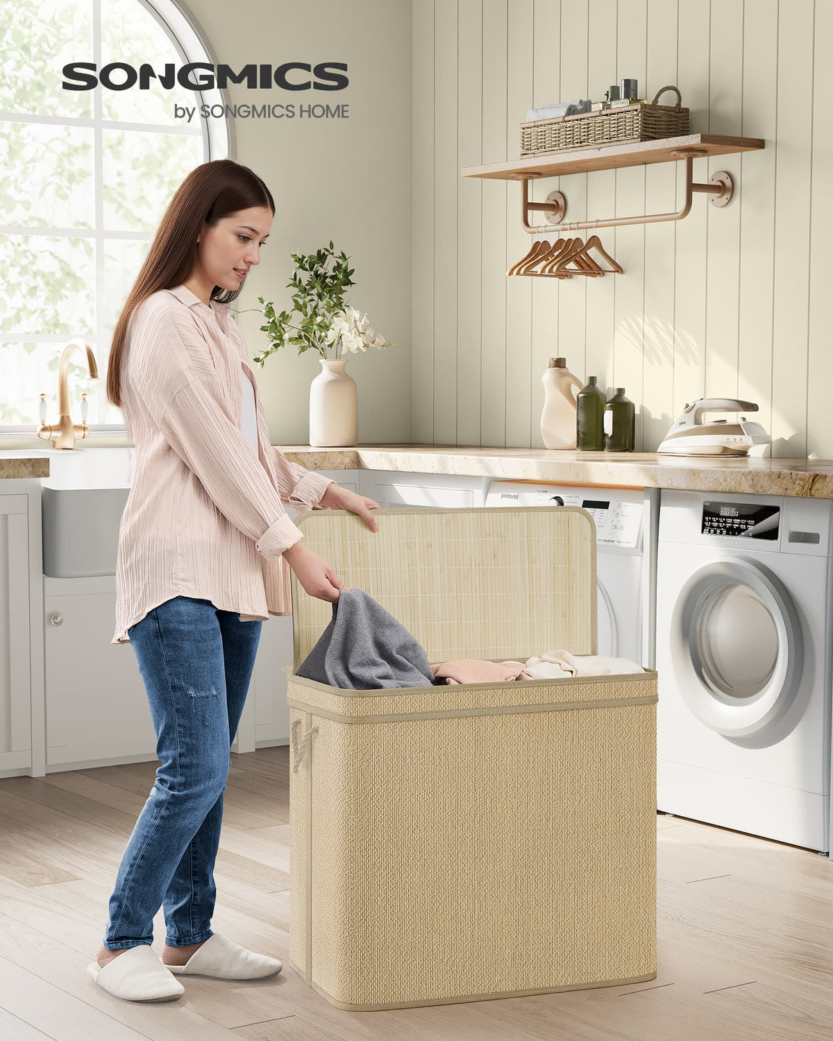Laundry Hamper - 3-Section - 44.9 Gallon Capacity