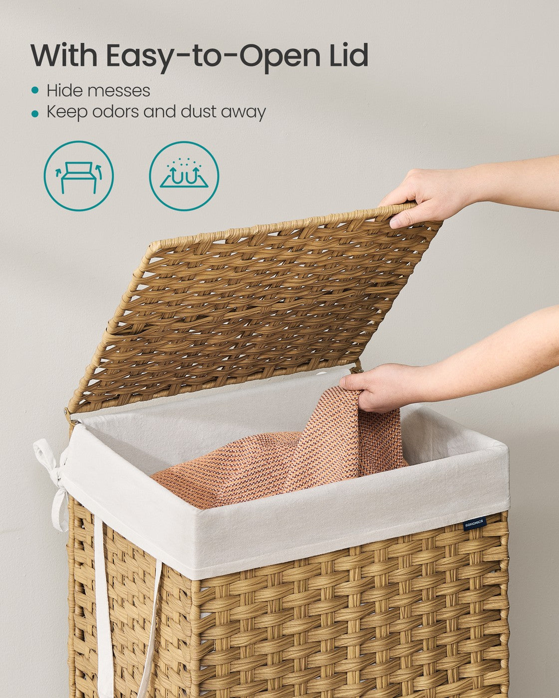 Rattan-Look Laundry Hamper