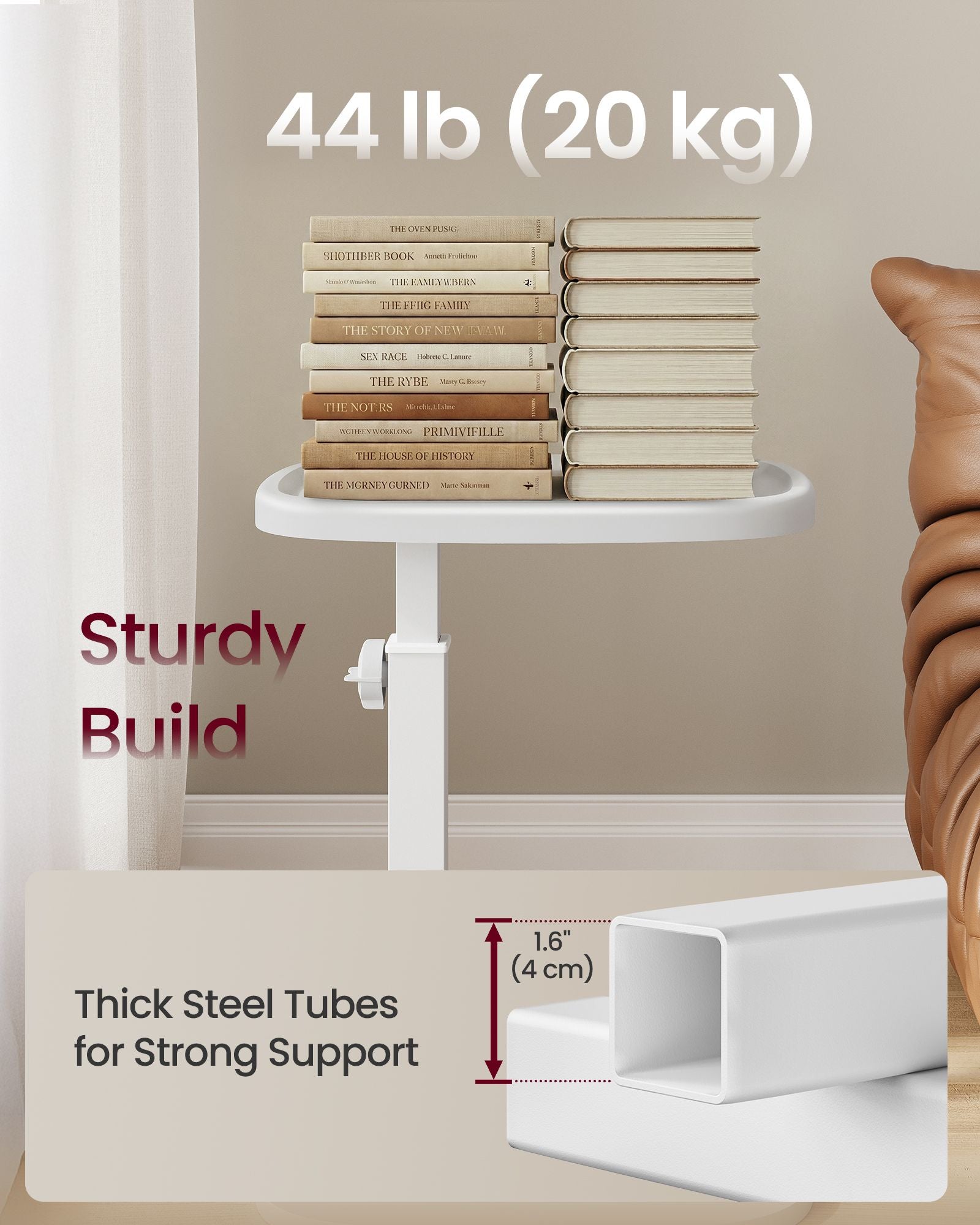 C-Shaped Sofa Side Table