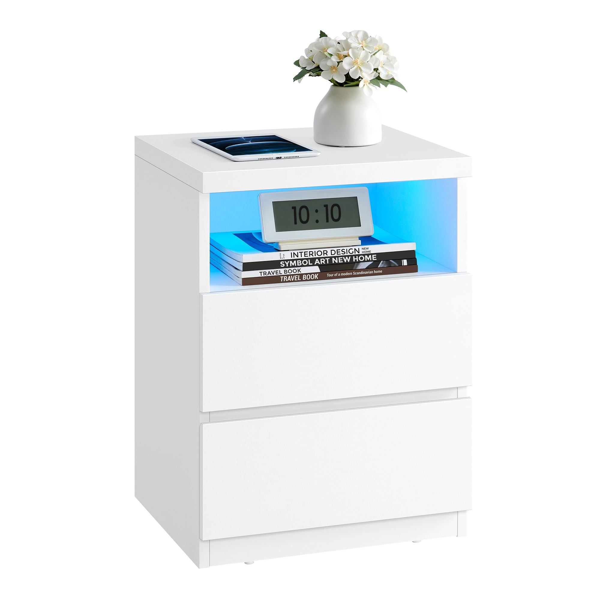 Nightstand with Adjustable LED Light