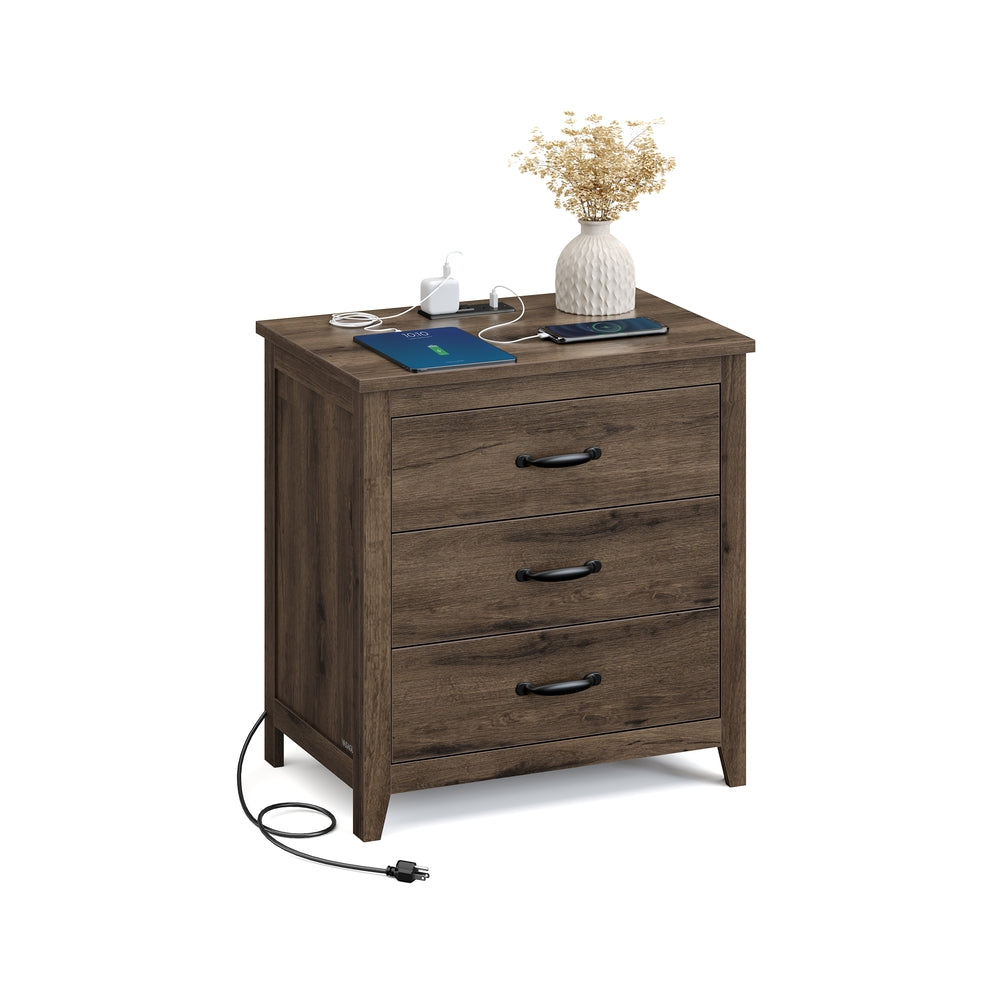 Farmhouse Nightstand - Taupe Brown